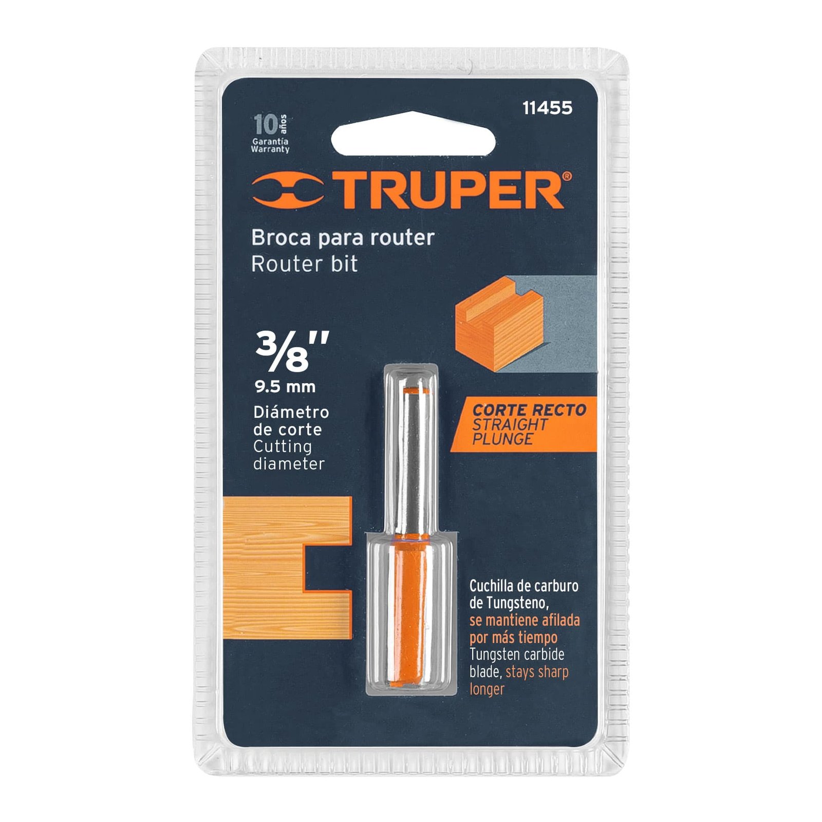CUCHILLA P/ROUTER RECTA BROU-R2-3/8 TRUPER