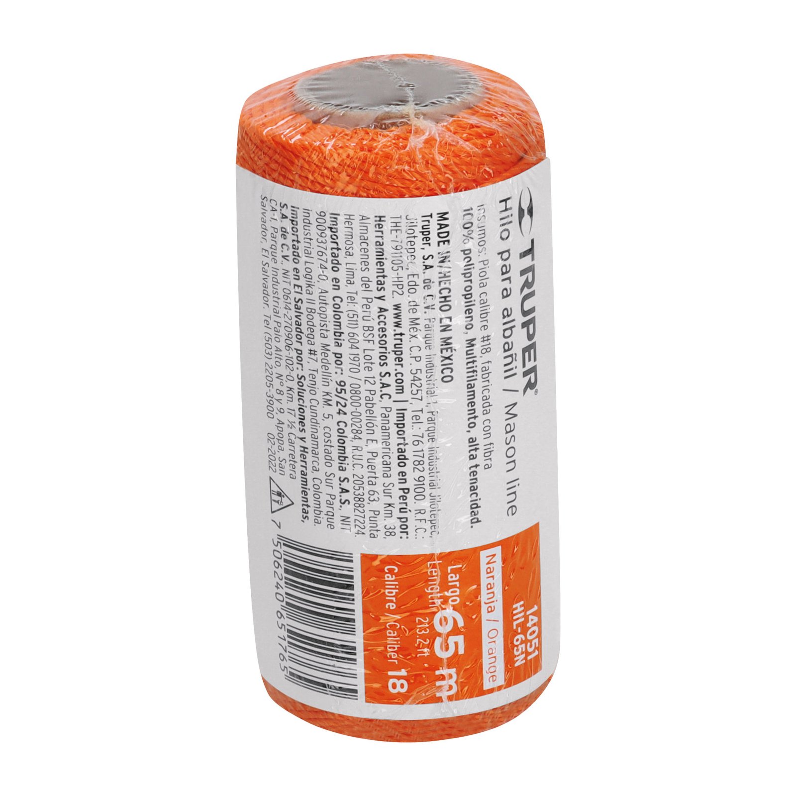 CUERDA P/ALBAÑIL 65 M NARANJA HIL-65N TRUPER