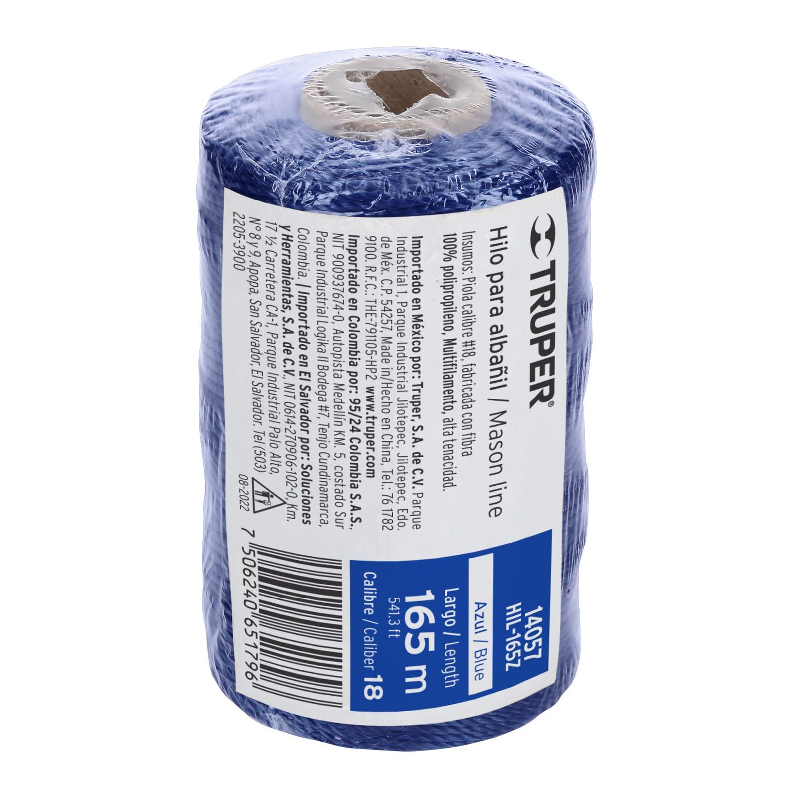 CUERDA P/ALBAÑIL 165 M AZUL HIL-165Z TRUPER