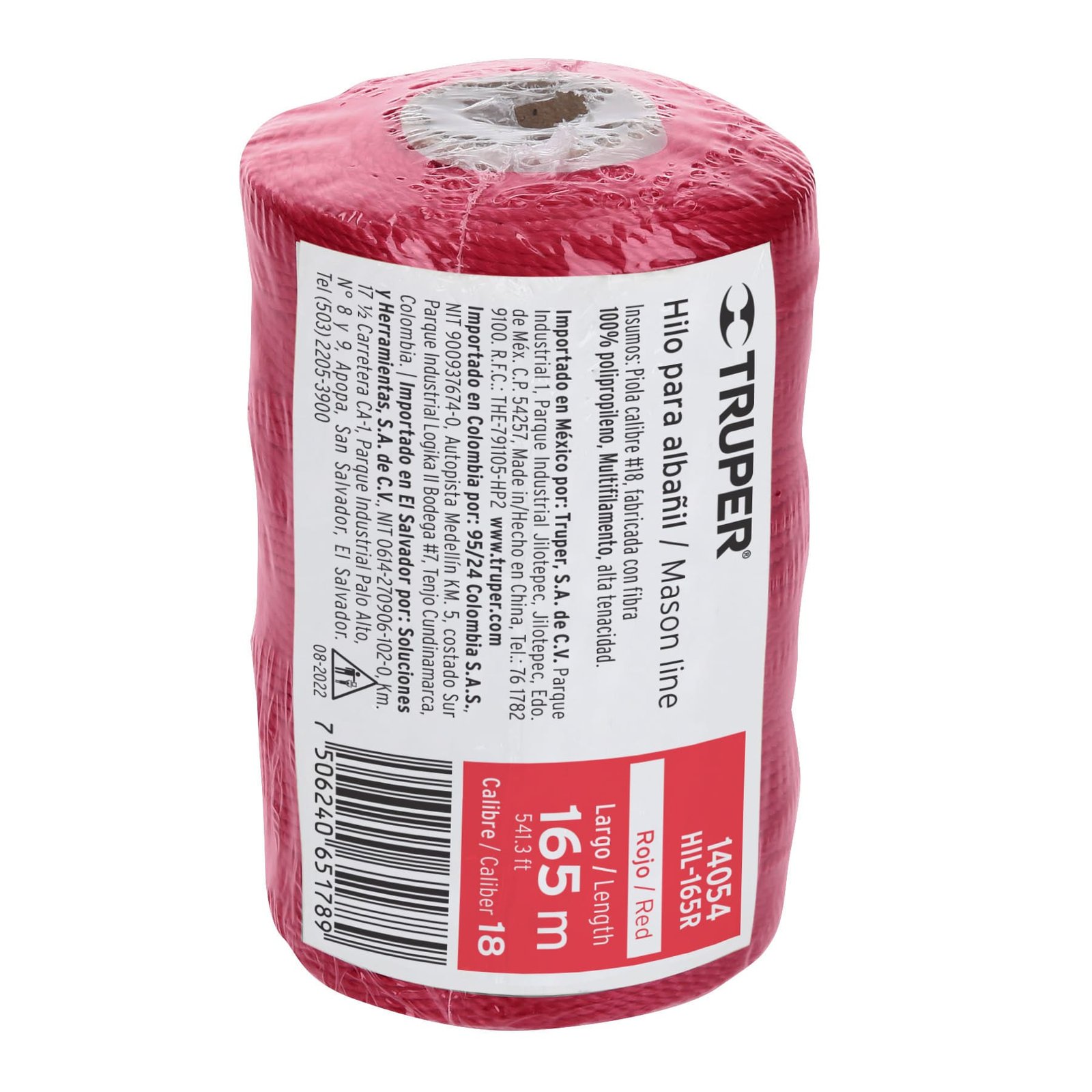 CUERDA P/ALBAÑIL 165 M ROJO HIL-165R TRUPER