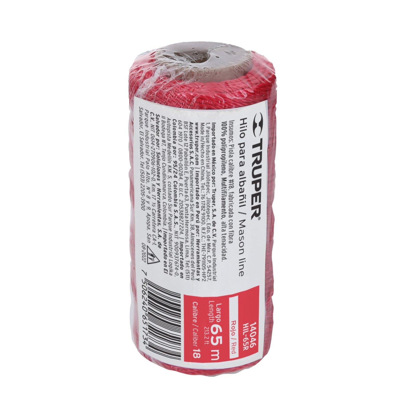 CUERDA P/ALBAÑIL 65 M ROJO HIL-65R TRUPER
