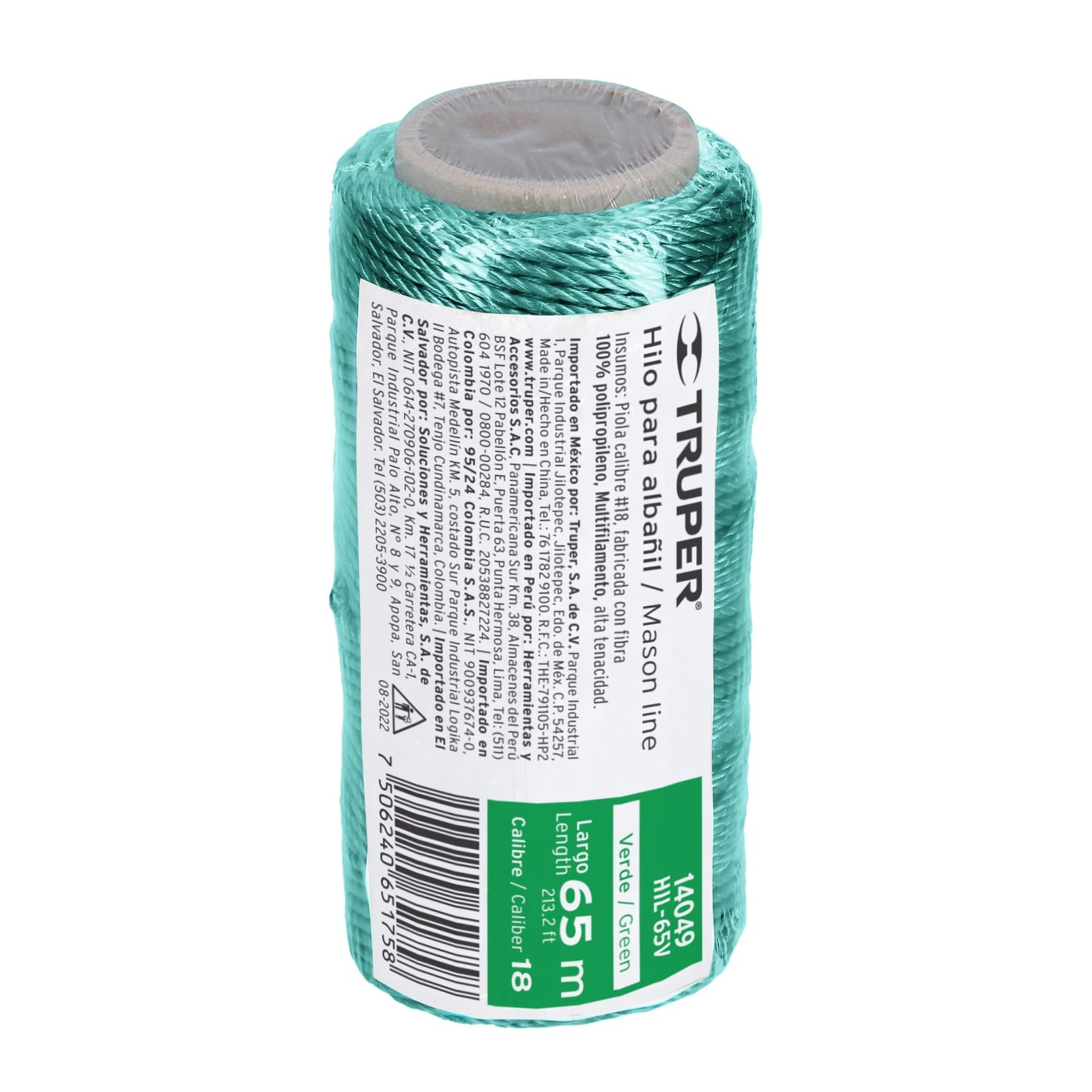 CUERDA P/ALBAÑIL 65 M VER HIL-65V TRUPER