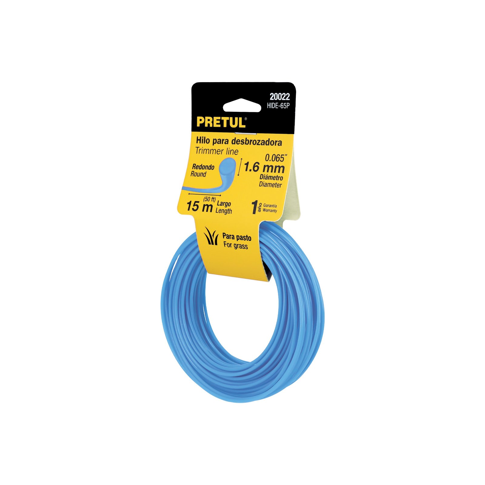 CUERDA P/ORILLAD. 1.6MMX15MTS HIDE-65P PRETUL