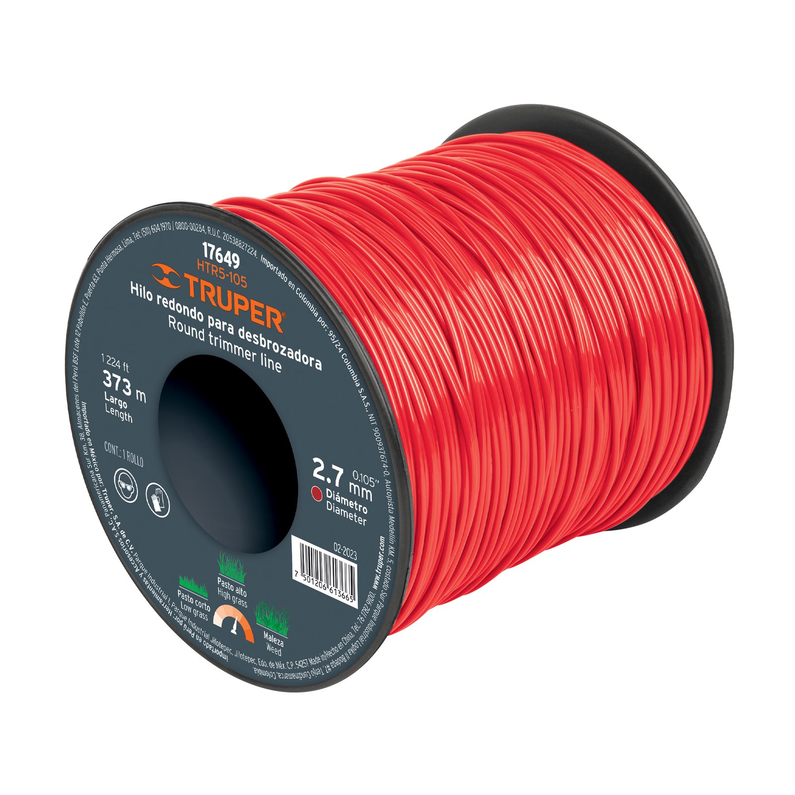 CUERDA P/ORILLAD. 2.7mmX373mts HTR5-105 TRUPER