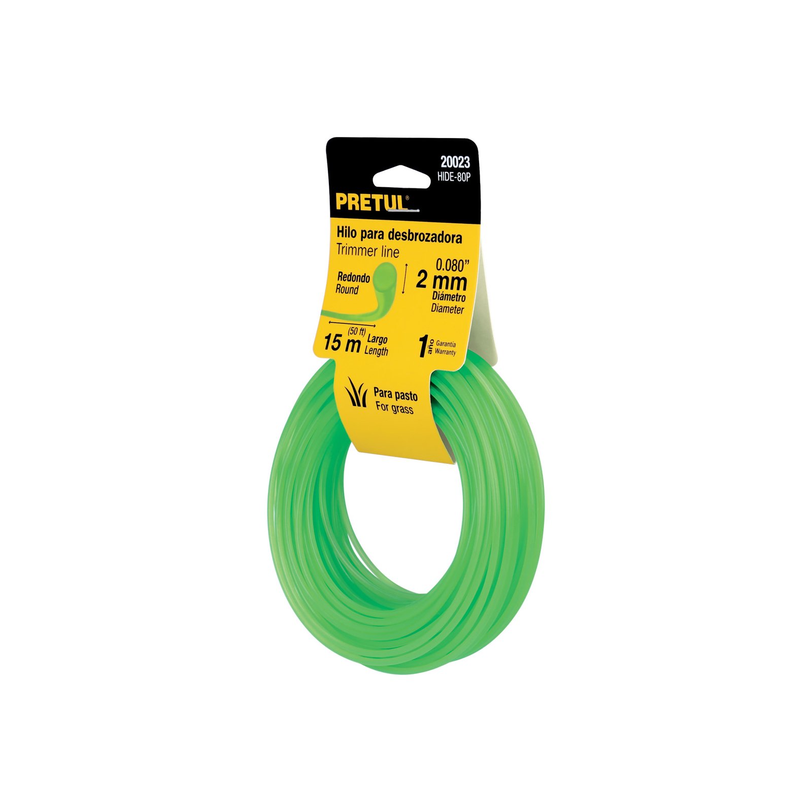 CUERDA P/ORILLAD. 2MMX15MTS HIDE-80P PRETUL