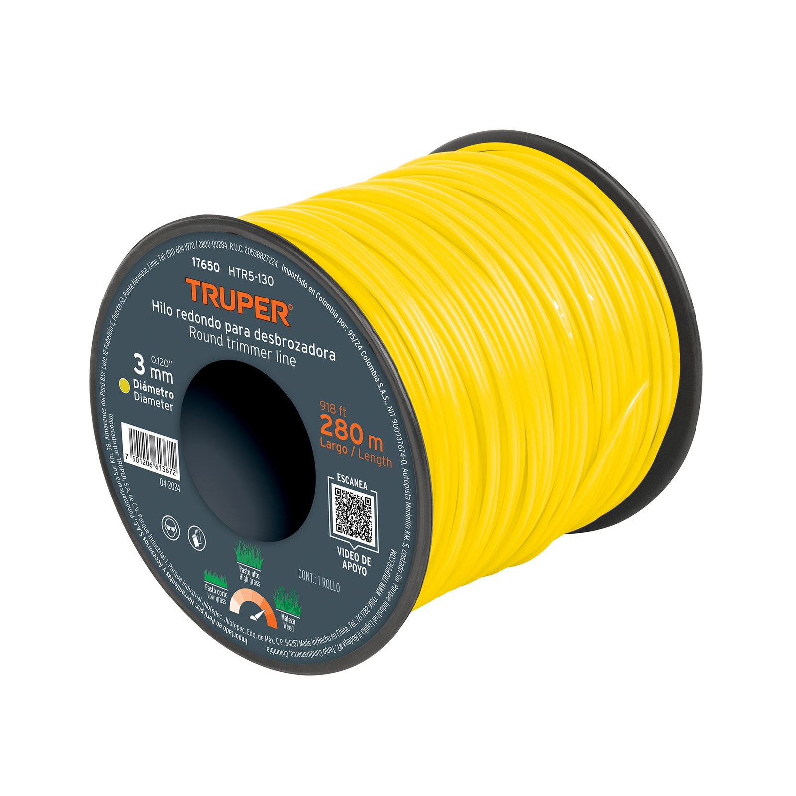 CUERDA P/ORILLAD. 3mm R/280M HTR5-130 TRUPER