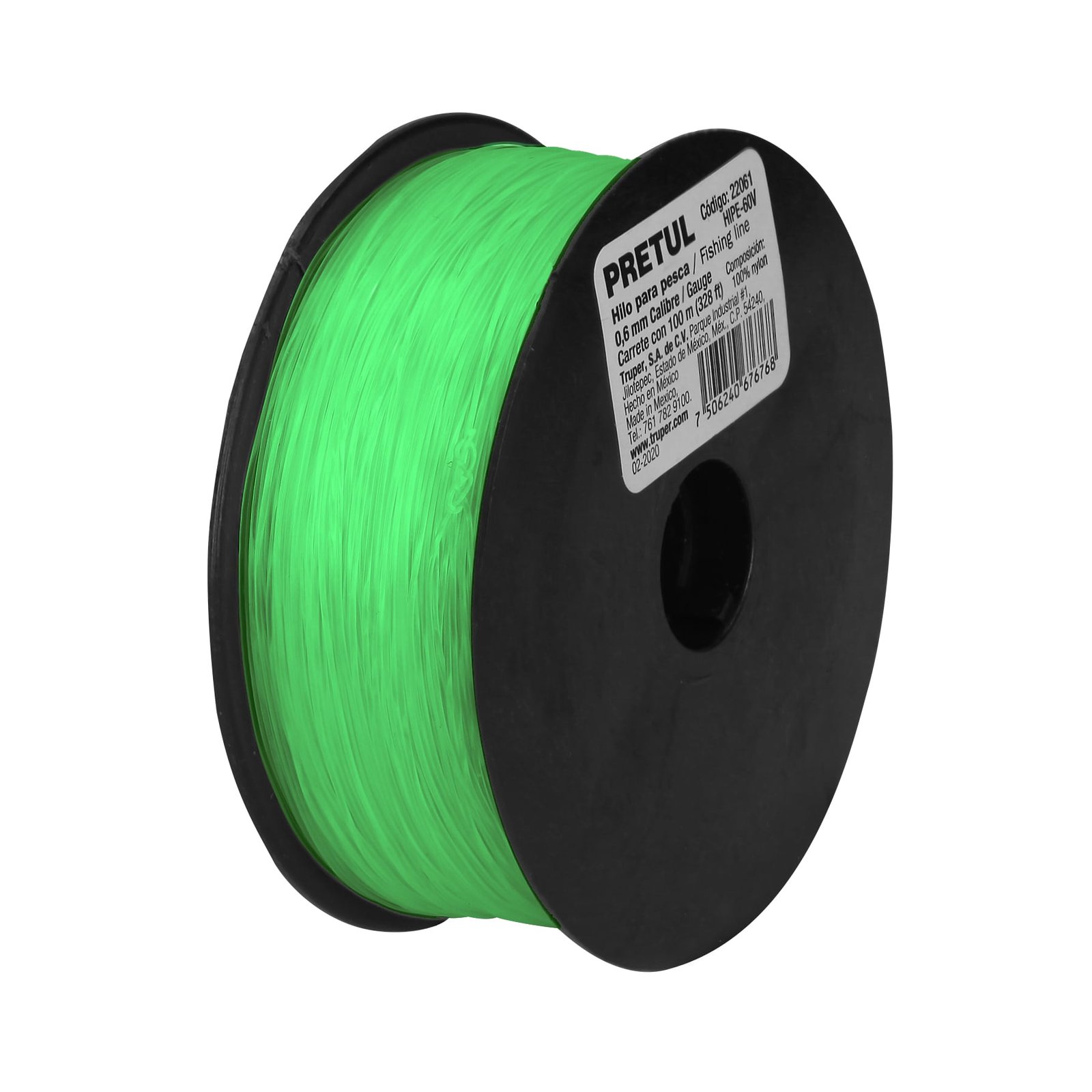 CUERDA P/PESCA 100M 0.60MM HIPE-60V PRETUL