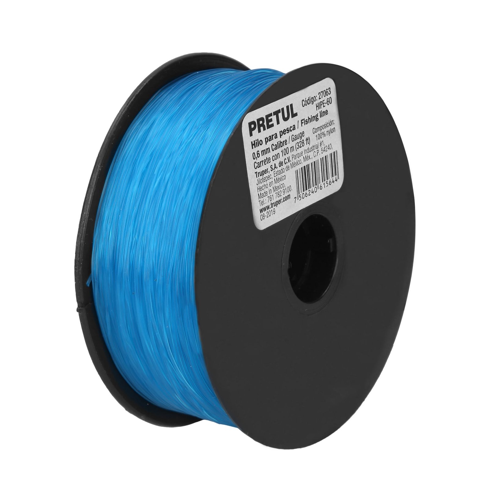 CUERDA P/PESCA 100M 0.60MM HIPE-60 PRETUL