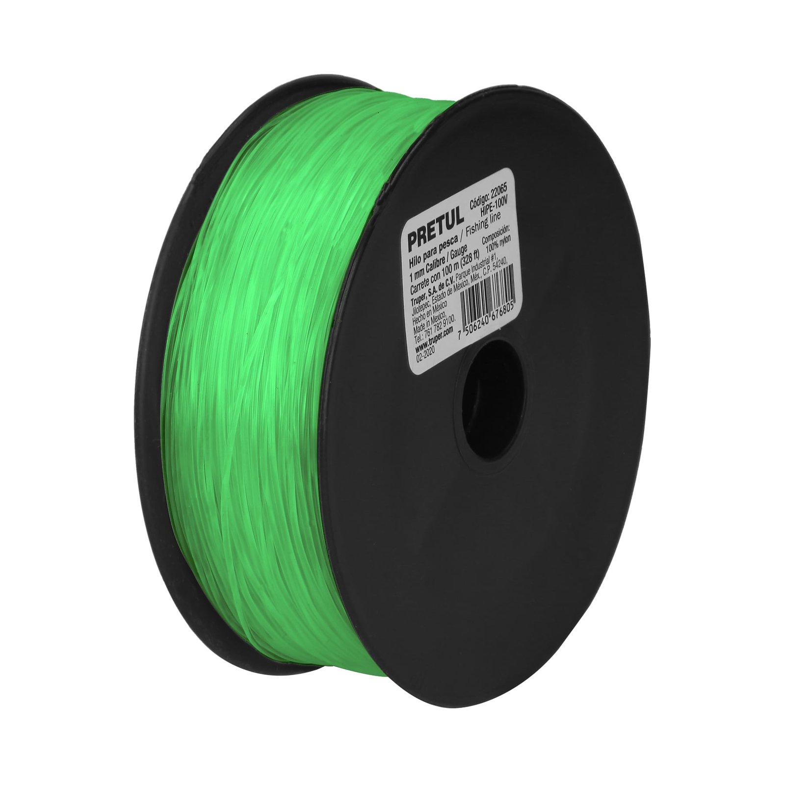 CUERDA P/PESCA 100M 1MM HIPE-100V PRETUL