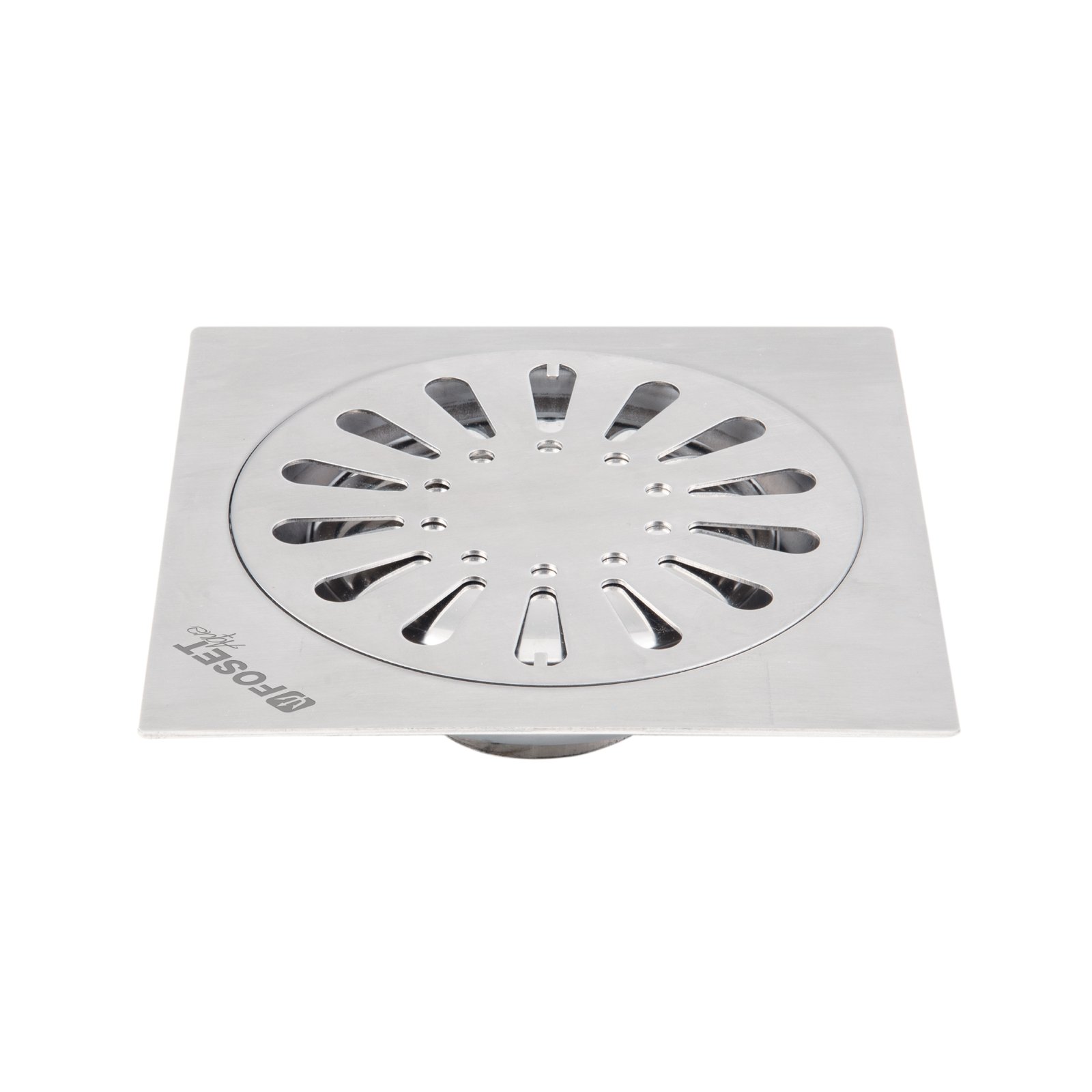 DESAGUE P/BAÑO INOX CUAD CROMO 6X6" RS-607 FOSET