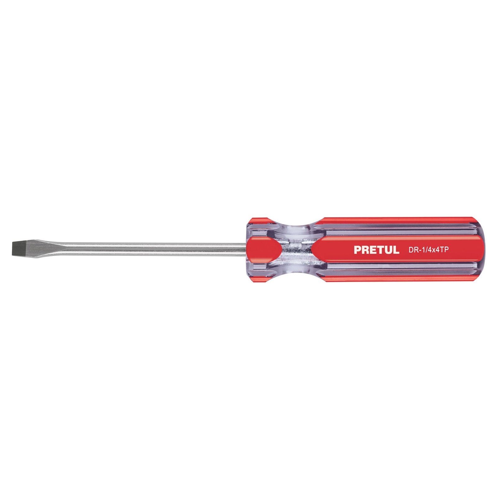 DESARMADOR PLANO 1/4X4" MGO PVC PRETUL DR-1/4X4TP