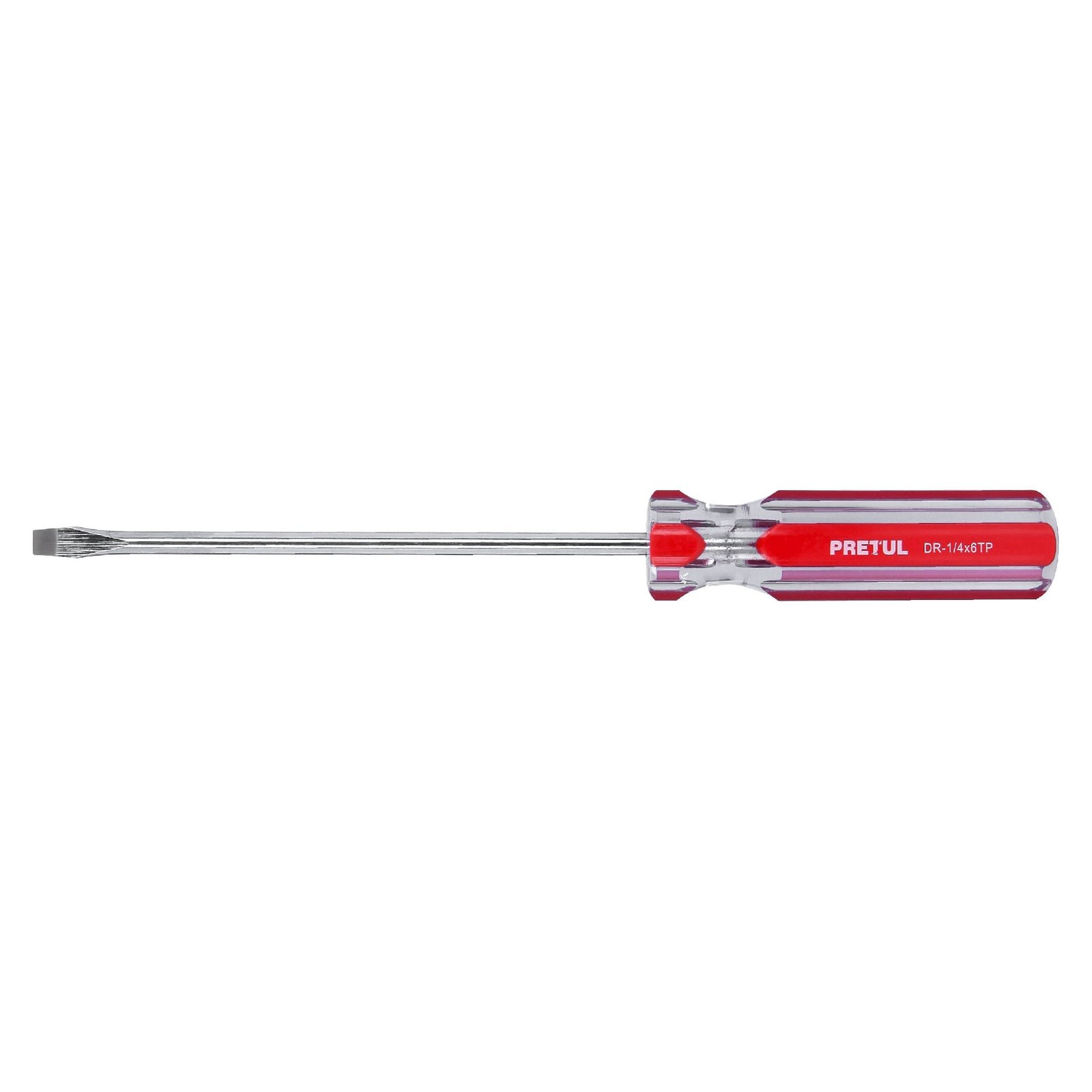 DESARMADOR PLANO 1/4X6" MGO PVC PRETUL DR-1/4X6TP