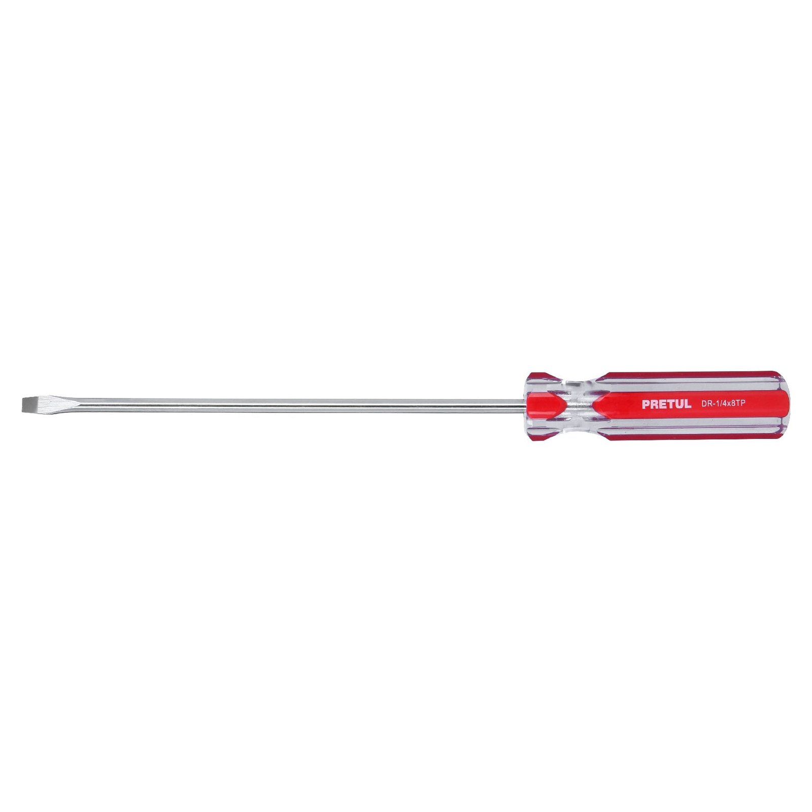 DESARMADOR PLANO 1/4X8" MGO PVC PRETUL DR-1/4X8TP