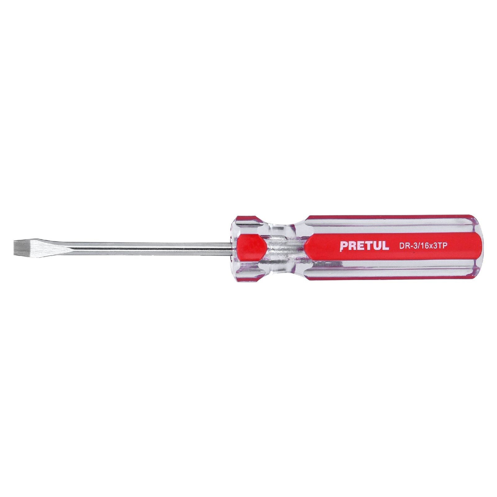 DESARMADOR PLANO 3/16 X 3" PVC PRETUL DR-3/16X3TP
