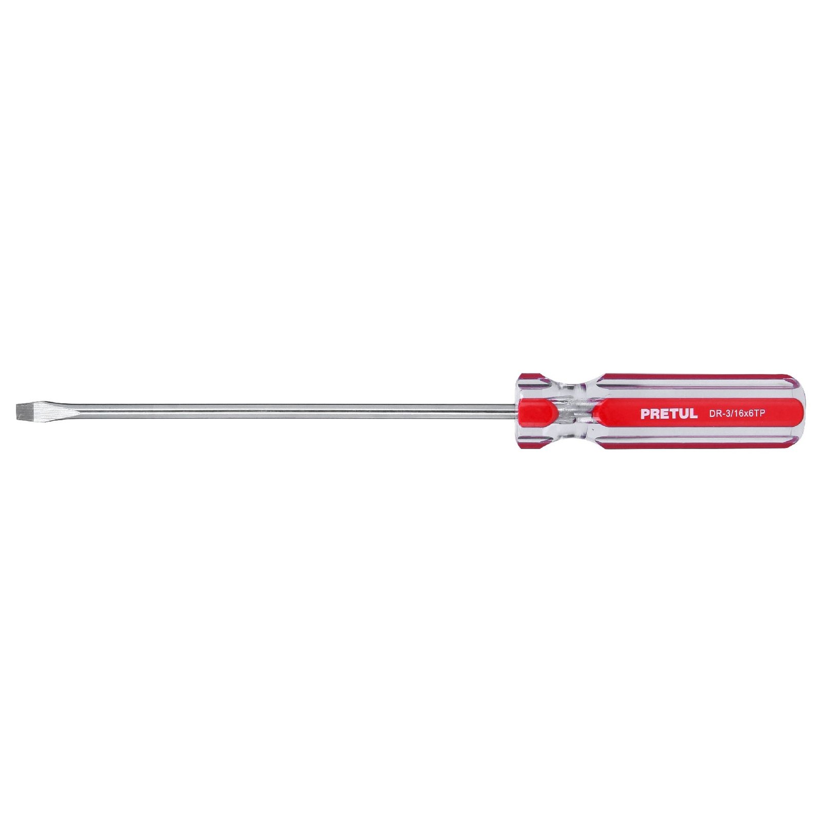 DESARMADOR PLANO 3/16 X 6" PVC PRETUL DR-3/16X6TP