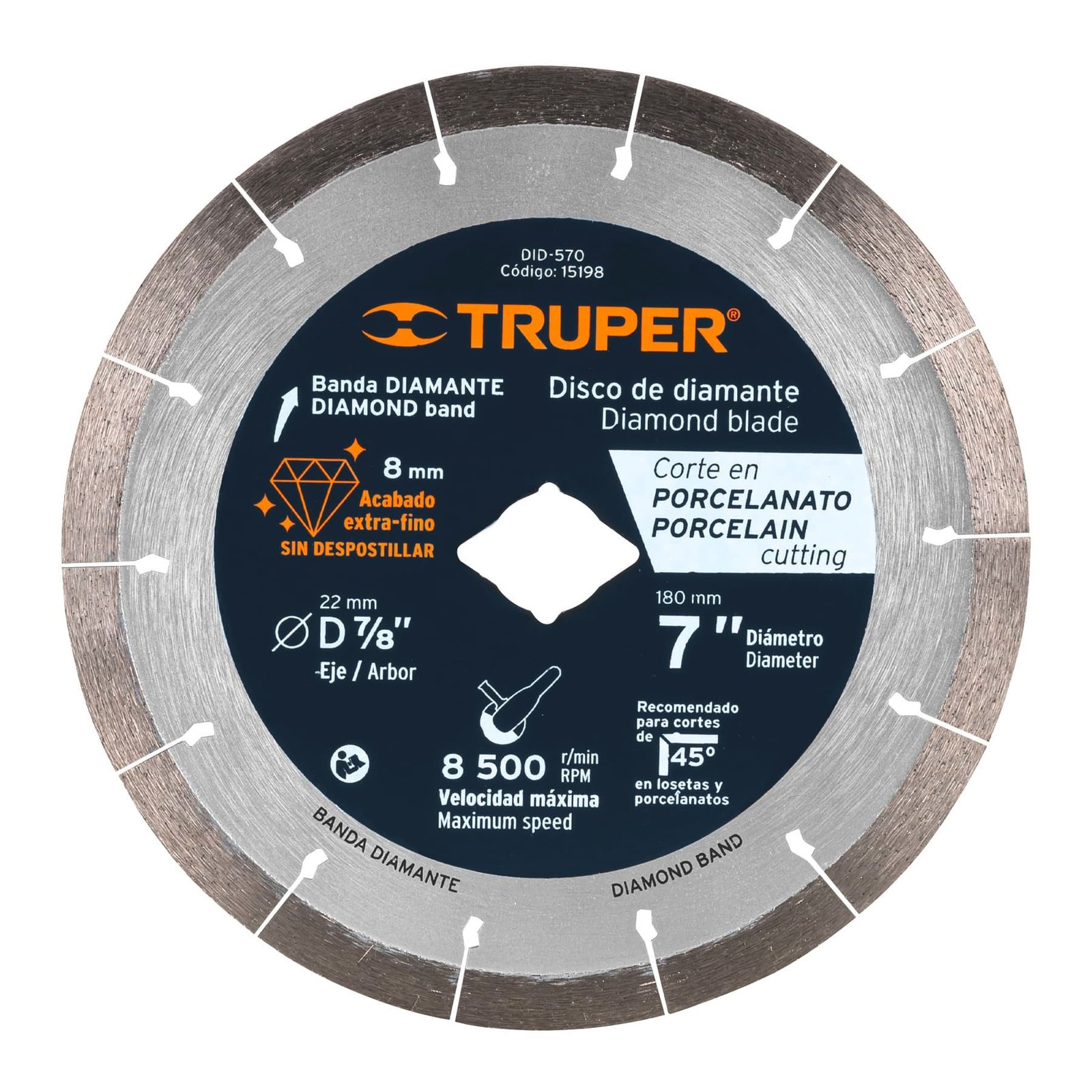 DISCO DE DIAMAN DE CIRCU X/7"7"30DTDID-570 TRUPER