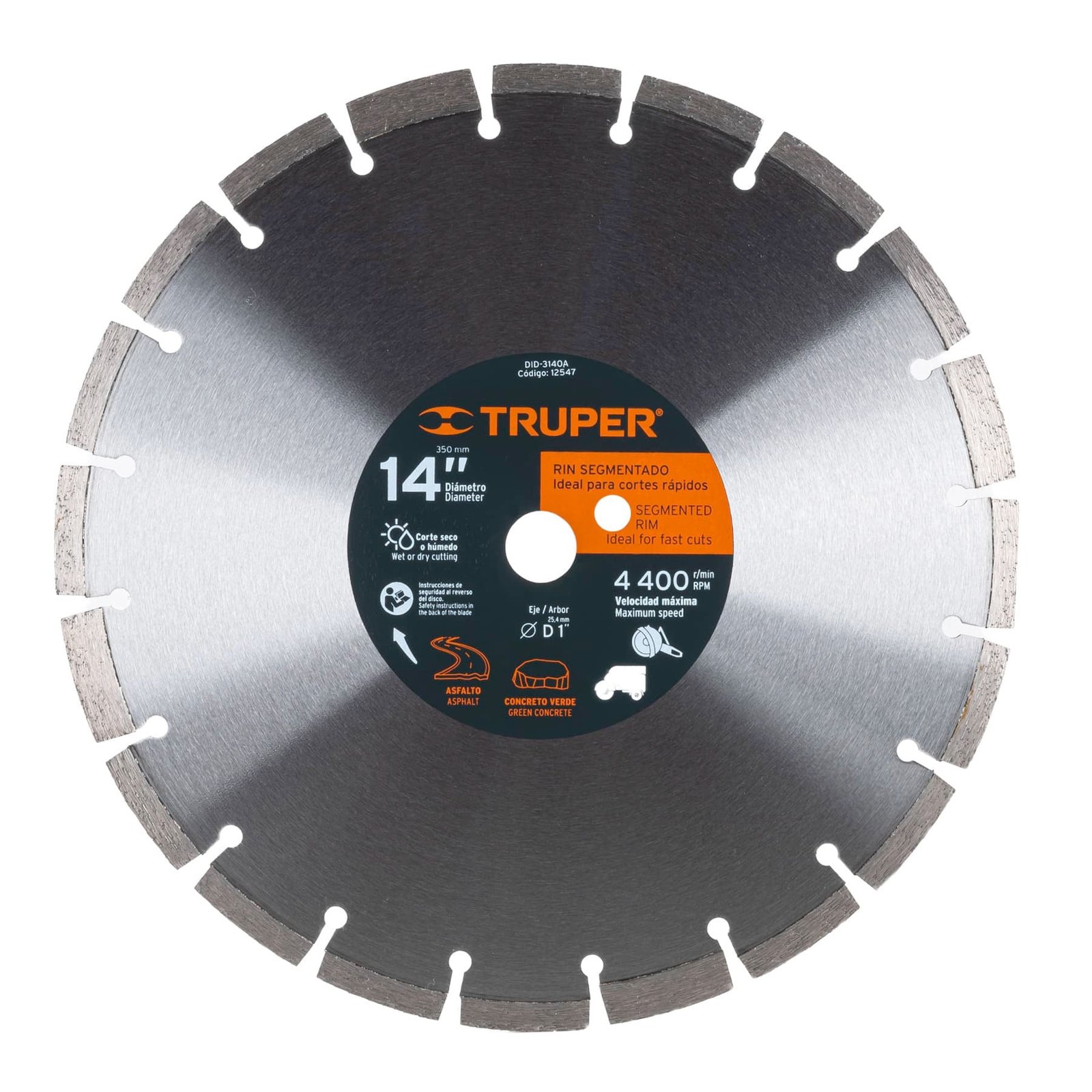 DISCO DIAMANTE 14" ASFALTO SEGMENTADO DID-3140A