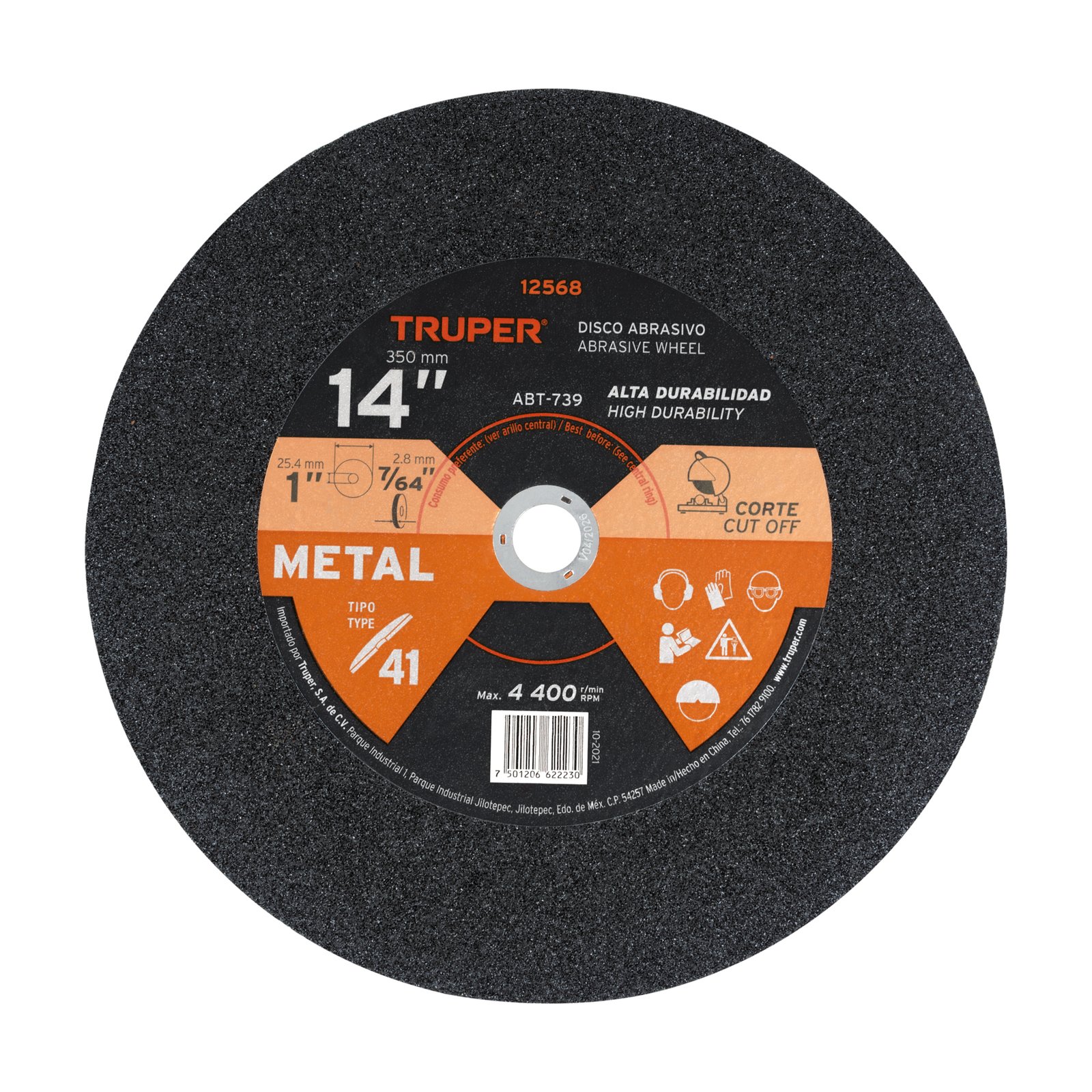 DISCO P/CORTAR METAL 14"X2.28X25mm ABT-739 TRUPER