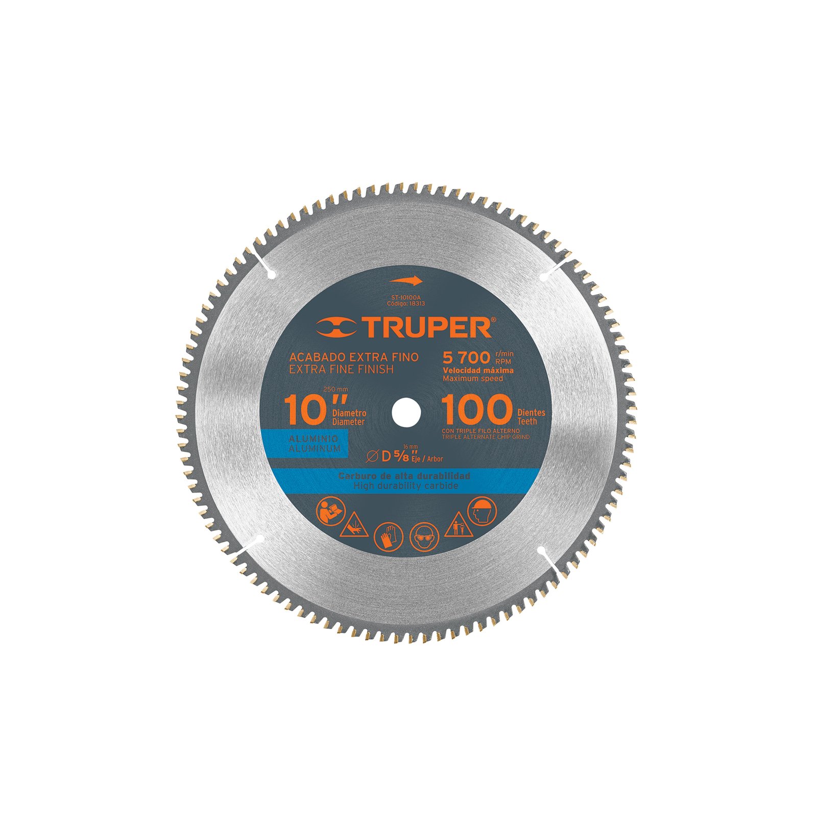 DISCO P/SIERRA ALUM 10"100X5/8" ST-10100A TRUPER