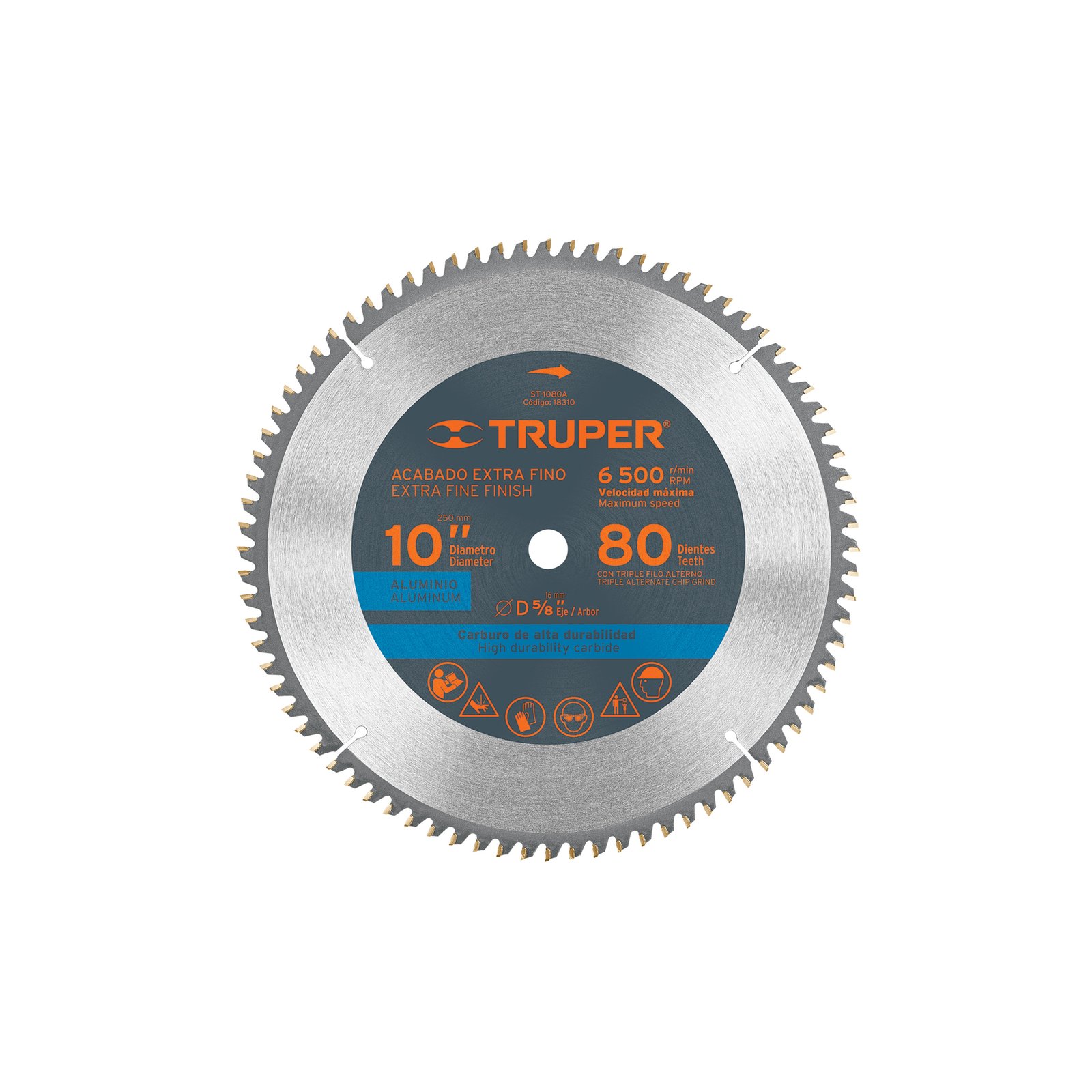 DISCO P/SIERRA ALUM 10" 80 X 5/8" ST-1080A TRUPER