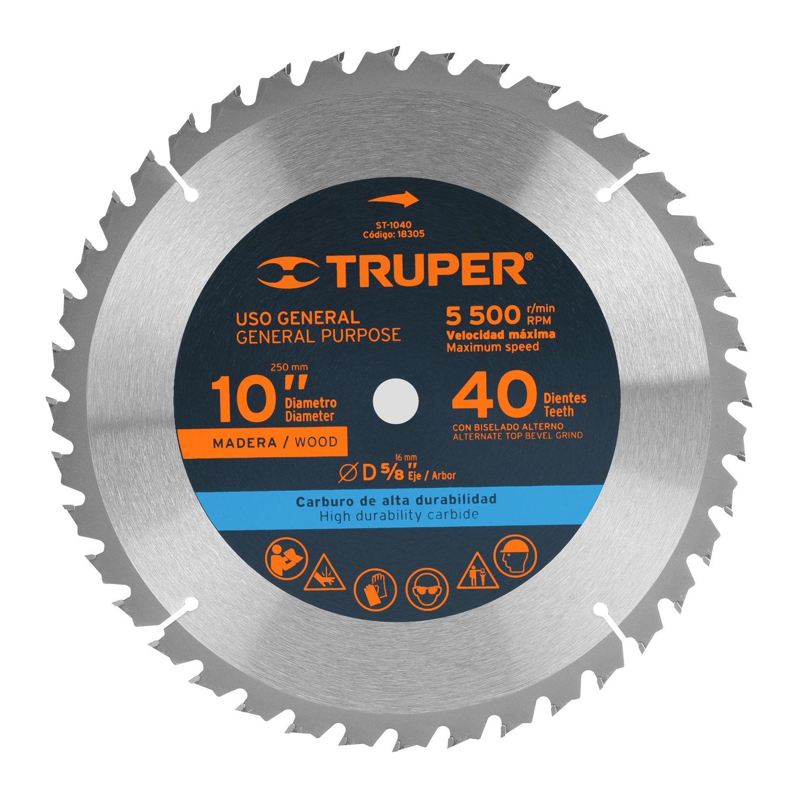 DISCO P/SIERRA MAD 10" 40D 5/8 ST-1040 TRUPER