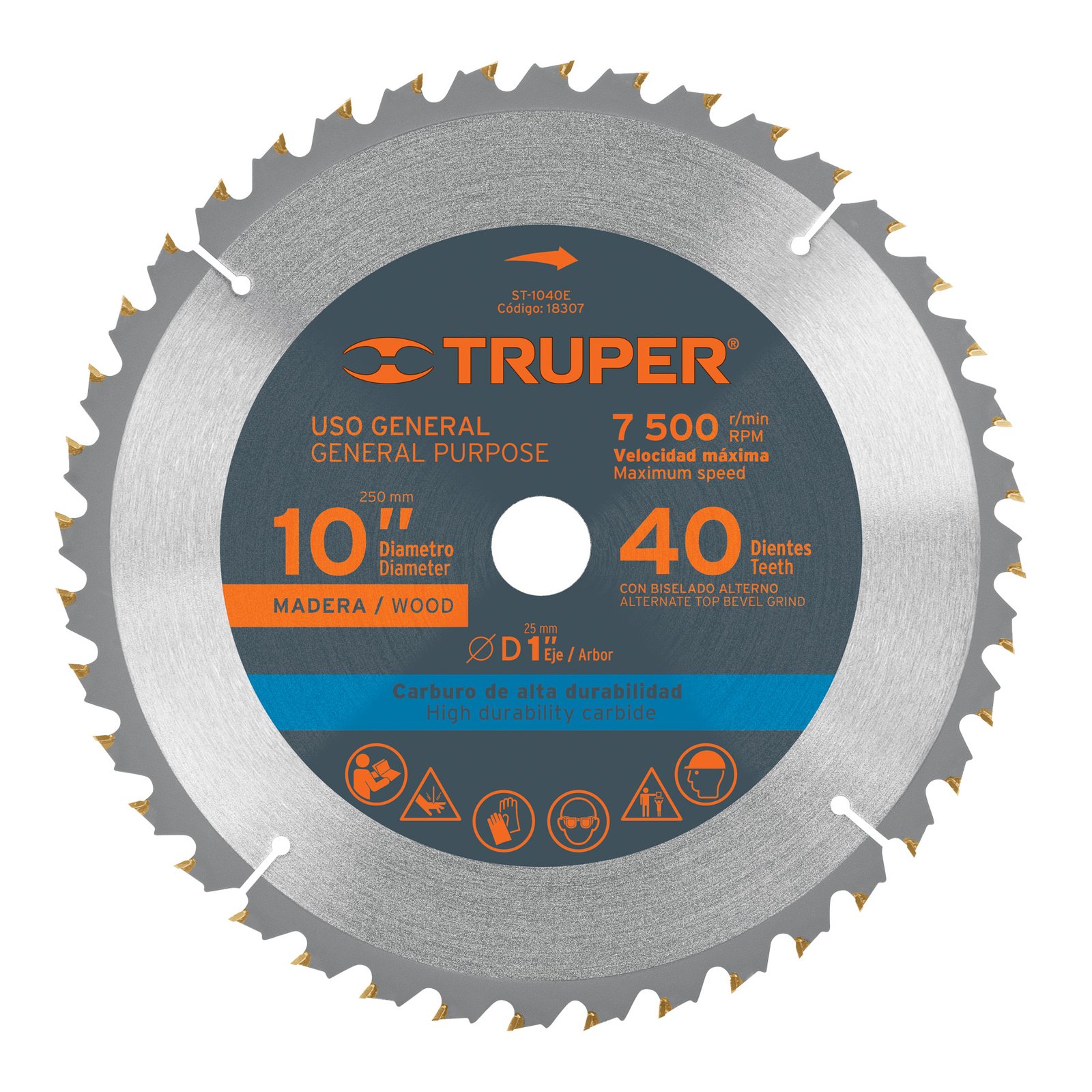 DISCO P/SIERRA MAD 10" 40 DTE 1" ST-1040E TRUPER