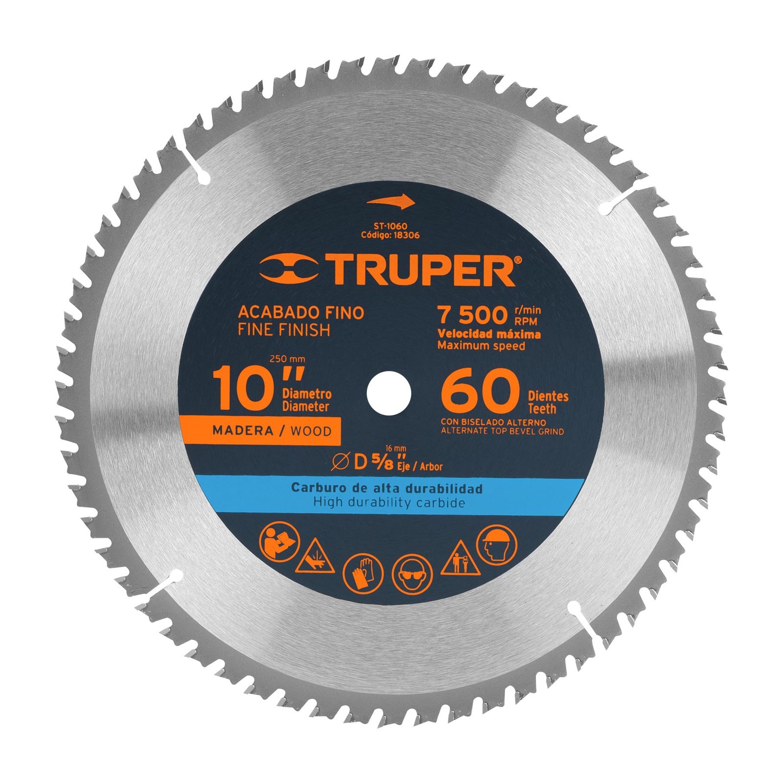 DISCO P/SIERRA MAD 10" 60DTE 5/8 ST-1060 TRUPER