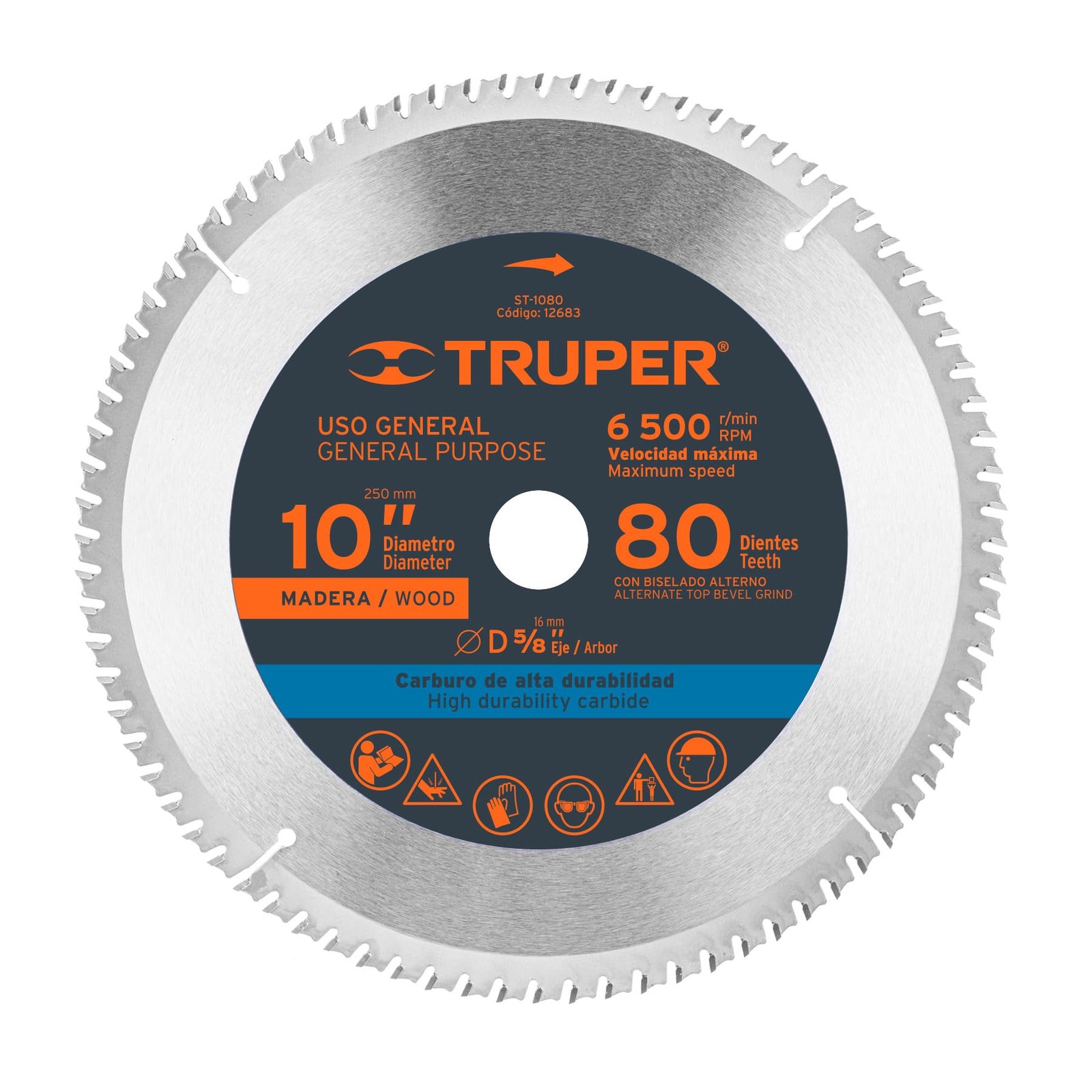 DISCO P/SIERRA MAD 10" 80 DIENTES ST-1080 TRUPER