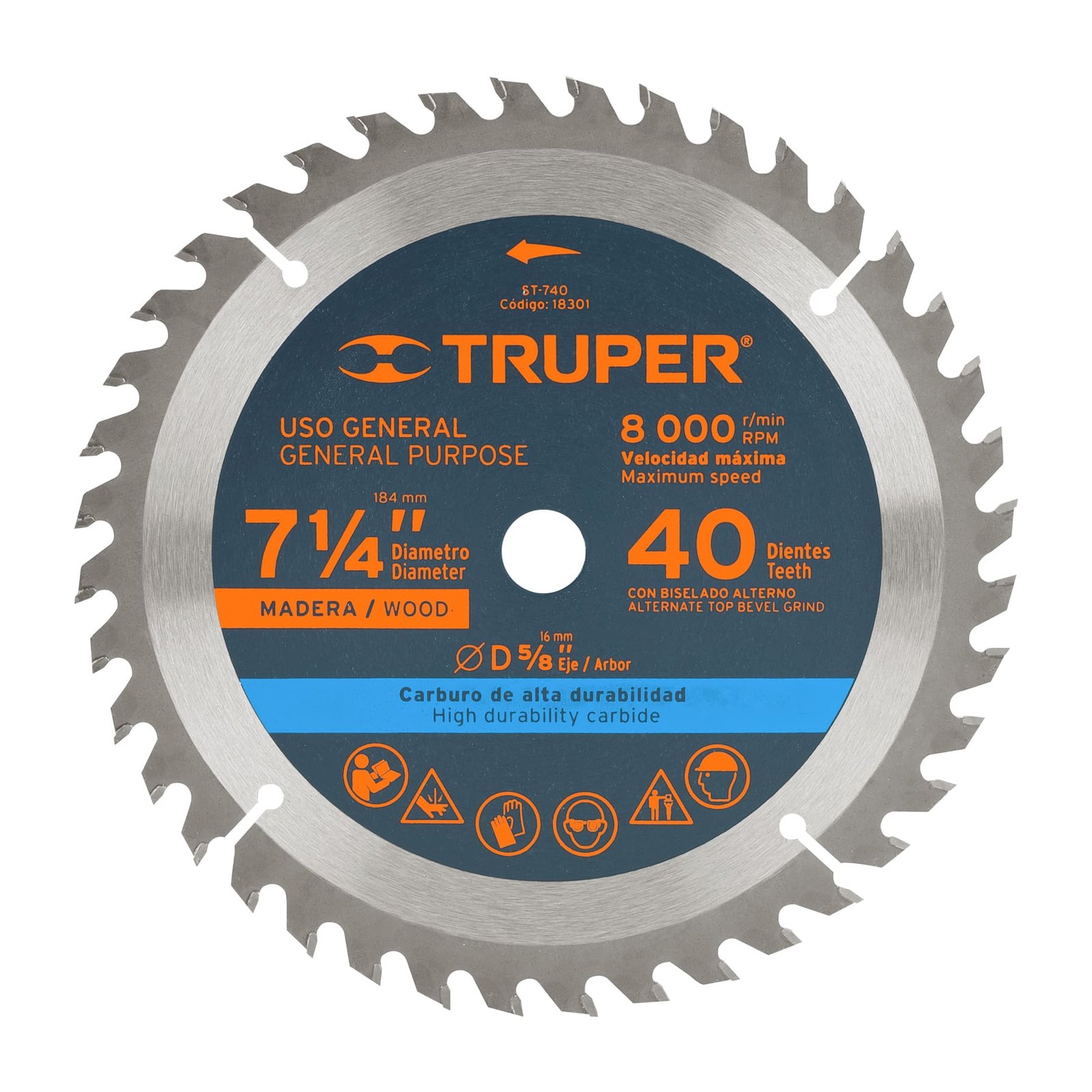 DISCO P/SIERRA MAD 7 1/4" 40 DTE 5/8 ST-740 TRUPER