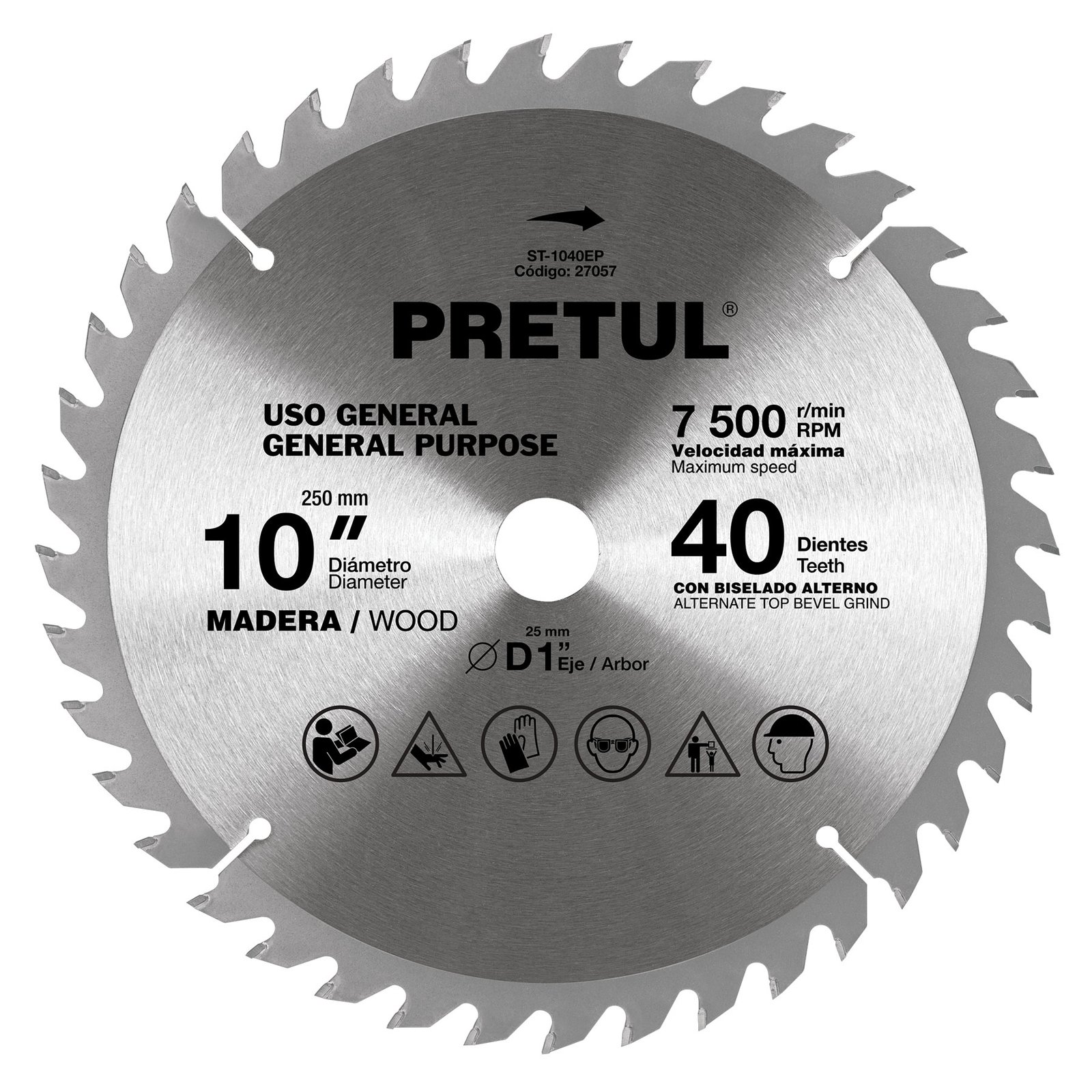 DISCO SIERRA CIRCUP/MAD10"30DT5/1 ST-1040EP PRETUL