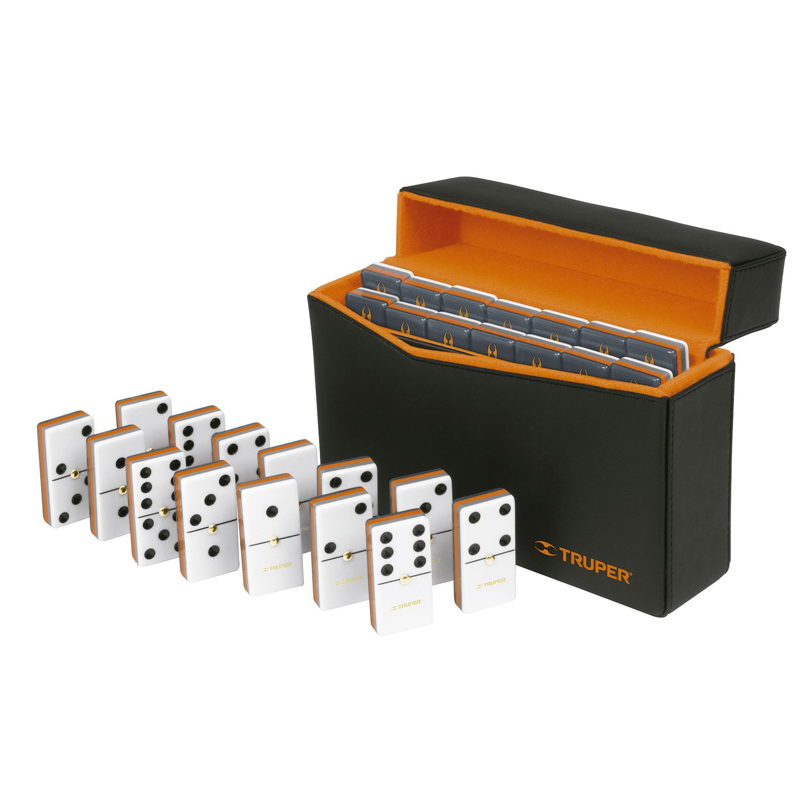 DOMINO DE ACRILICO C/ESTUCHE DE CURPIEL DOM-TR