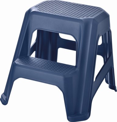 ESCALERA MULTIUSO 2 PELDAÑOS AZUL #12608 RIMAX