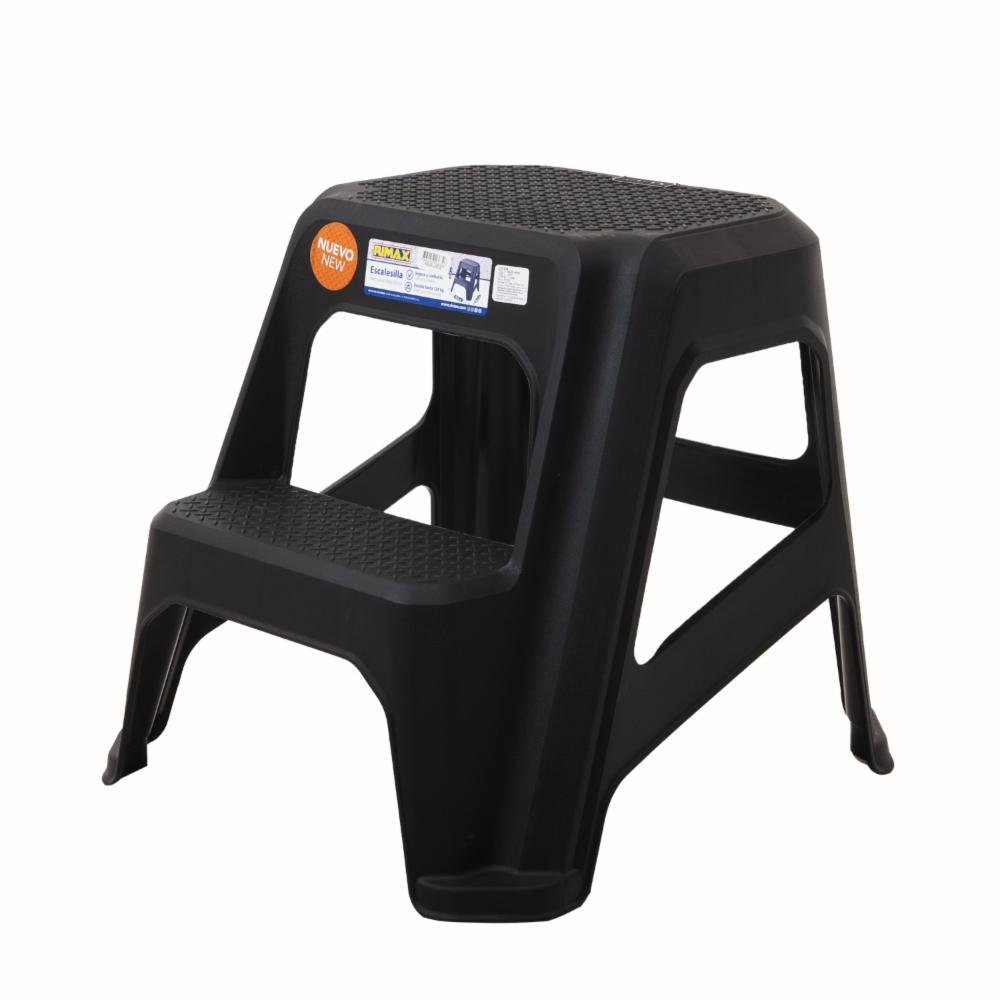 ESCALERA MULTIUSO 2 PELD GRIS-NEGRO #12609 RIMAX