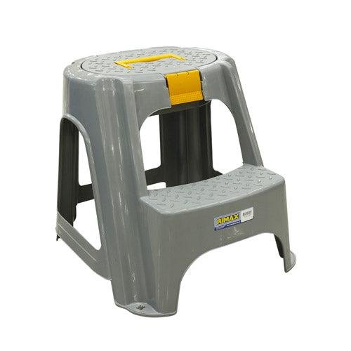 ESCALERA MULTIUSO TAPA ORG 2 PELD GRIS #5292 RIMAX
