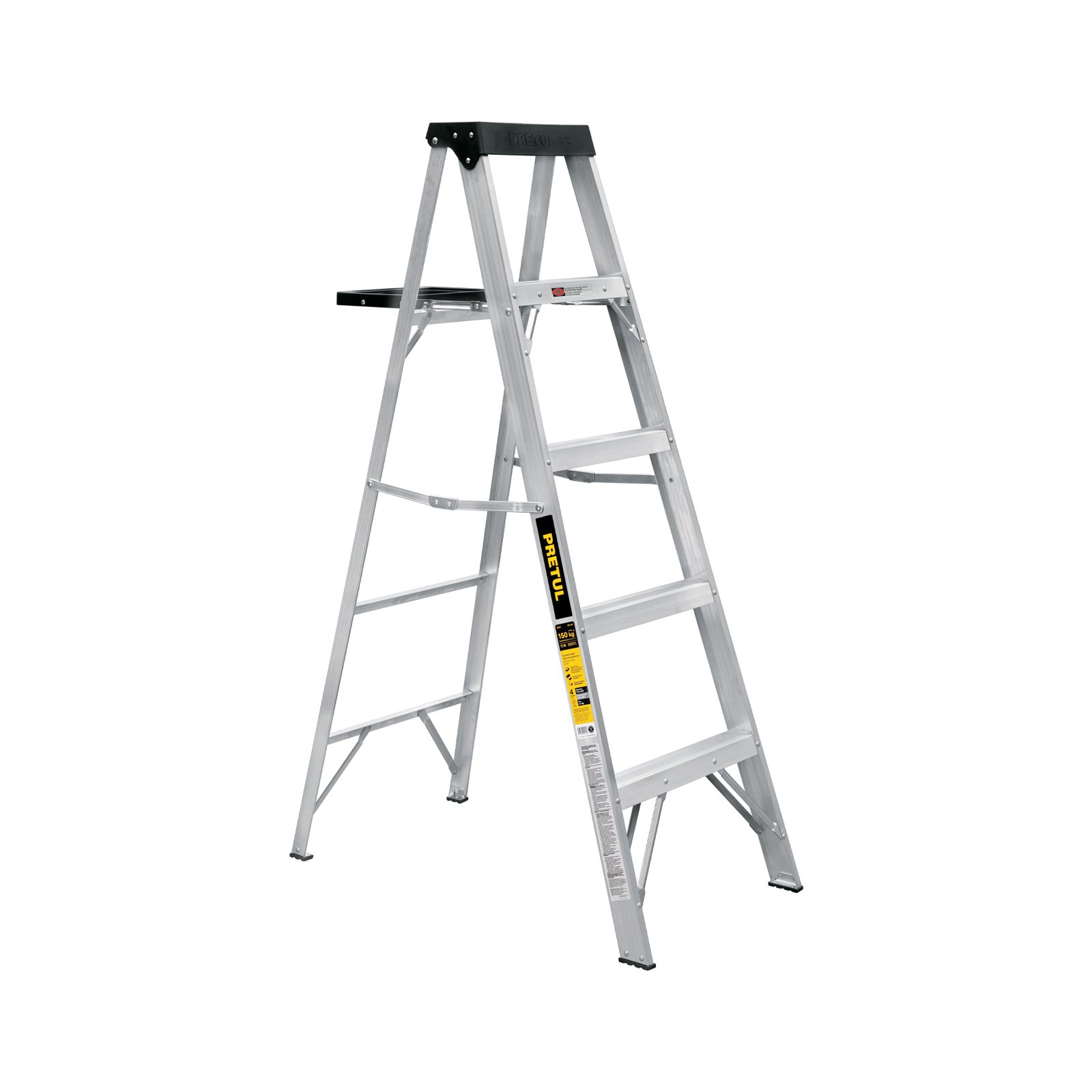 ESCALERA T/TIJERA C/BANDEJA 5 PELD EST-34P PRETUL