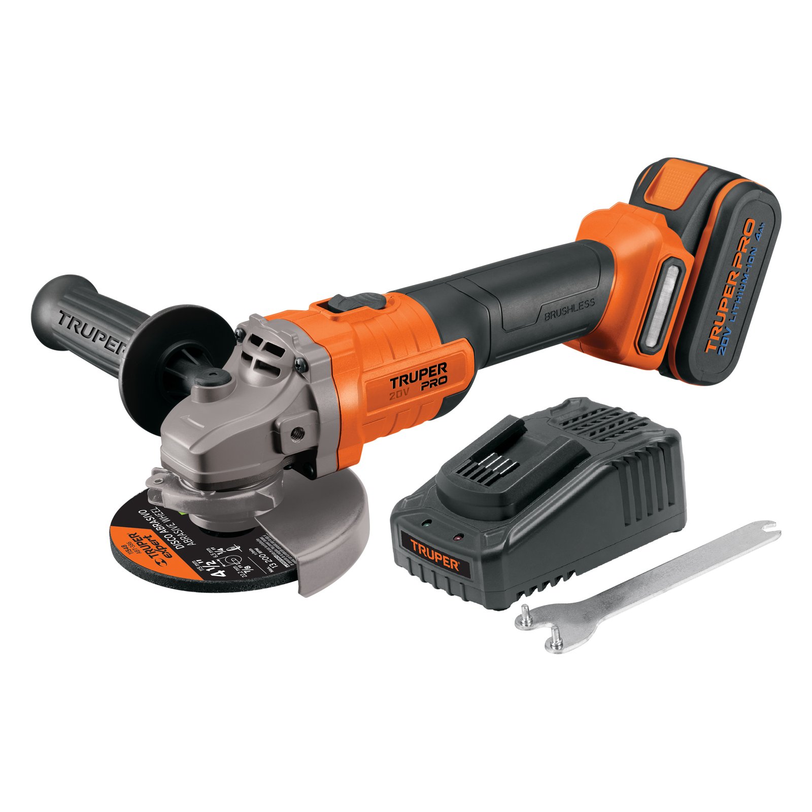 ESMERILADORA 4-1/2" 20V C/BAT Y CARG ESMI-20A TRU