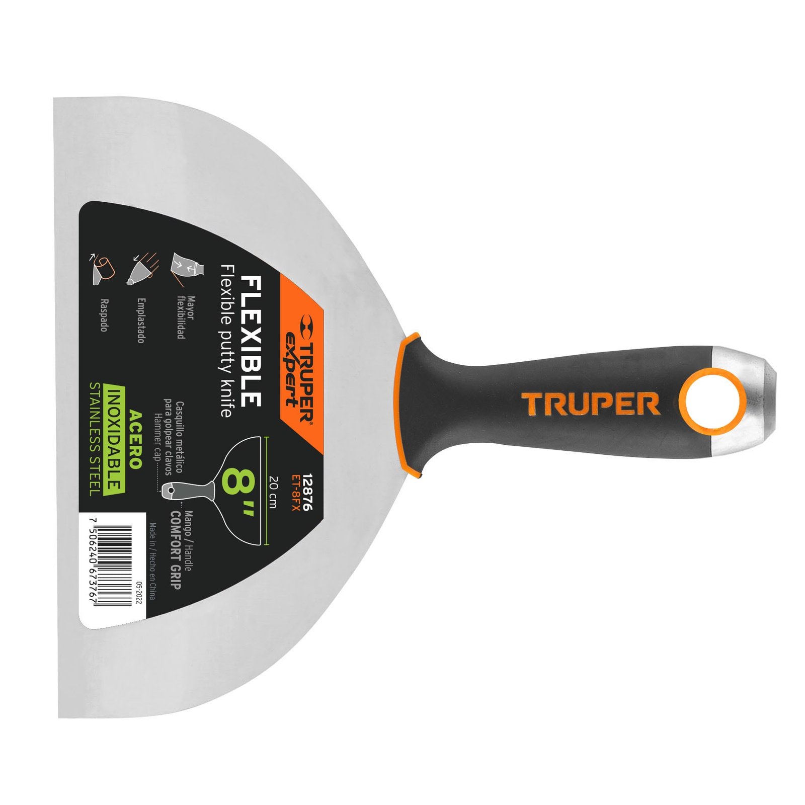 ESPATULA DE ACERO PROF FLEX ET-8FX TRUPER