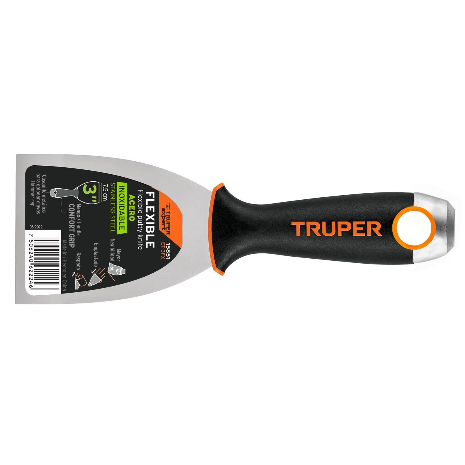 ESPATULA FLEXIBLE 3" ACERO INOXIDABLE ET-3FX