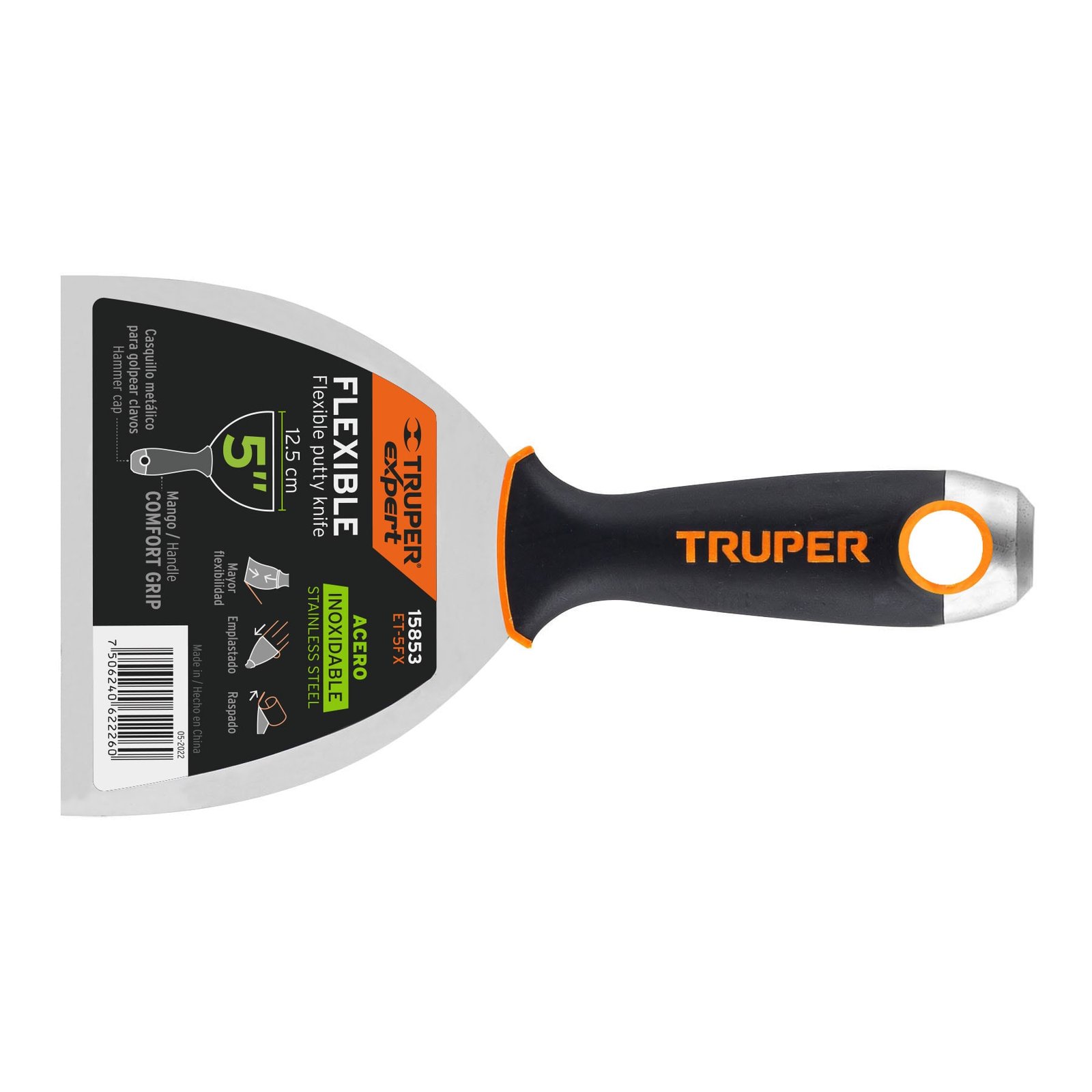 ESPATULA FLEXIBLE 5" ACERO INOXIDABLE ET-5FX