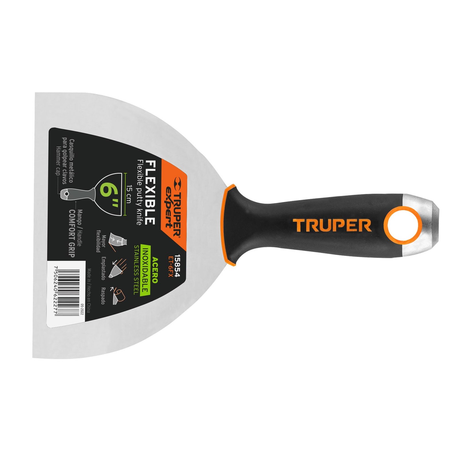 ESPATULA FLEXIBLE 6" ACERO INOXIDABLE ET-6FX