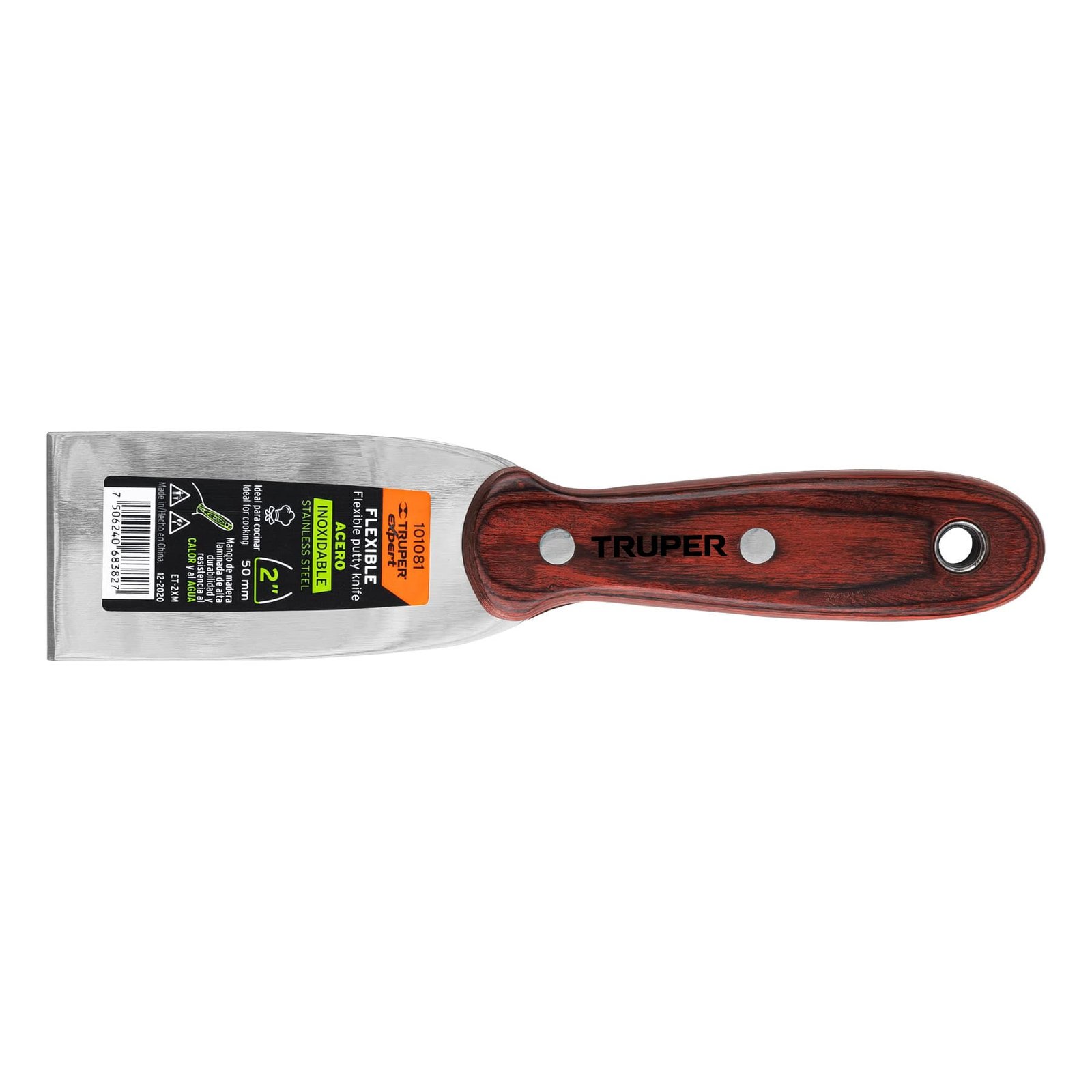 ESPATULA FLEXI 2" ACERO MANGO MADERA ET-2XM TRUPER