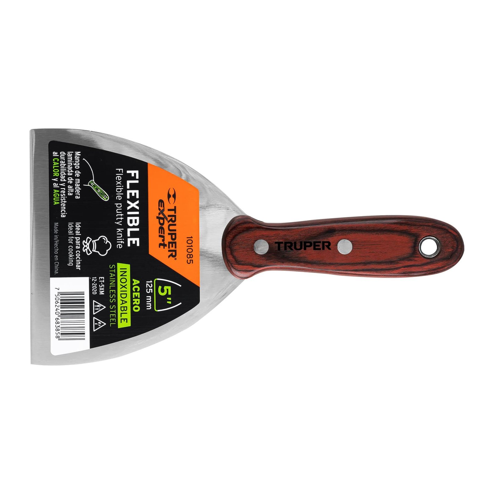 ESPATULA FLEXI 5" ACERO MANGO MADERA ET-2FX TRUPER