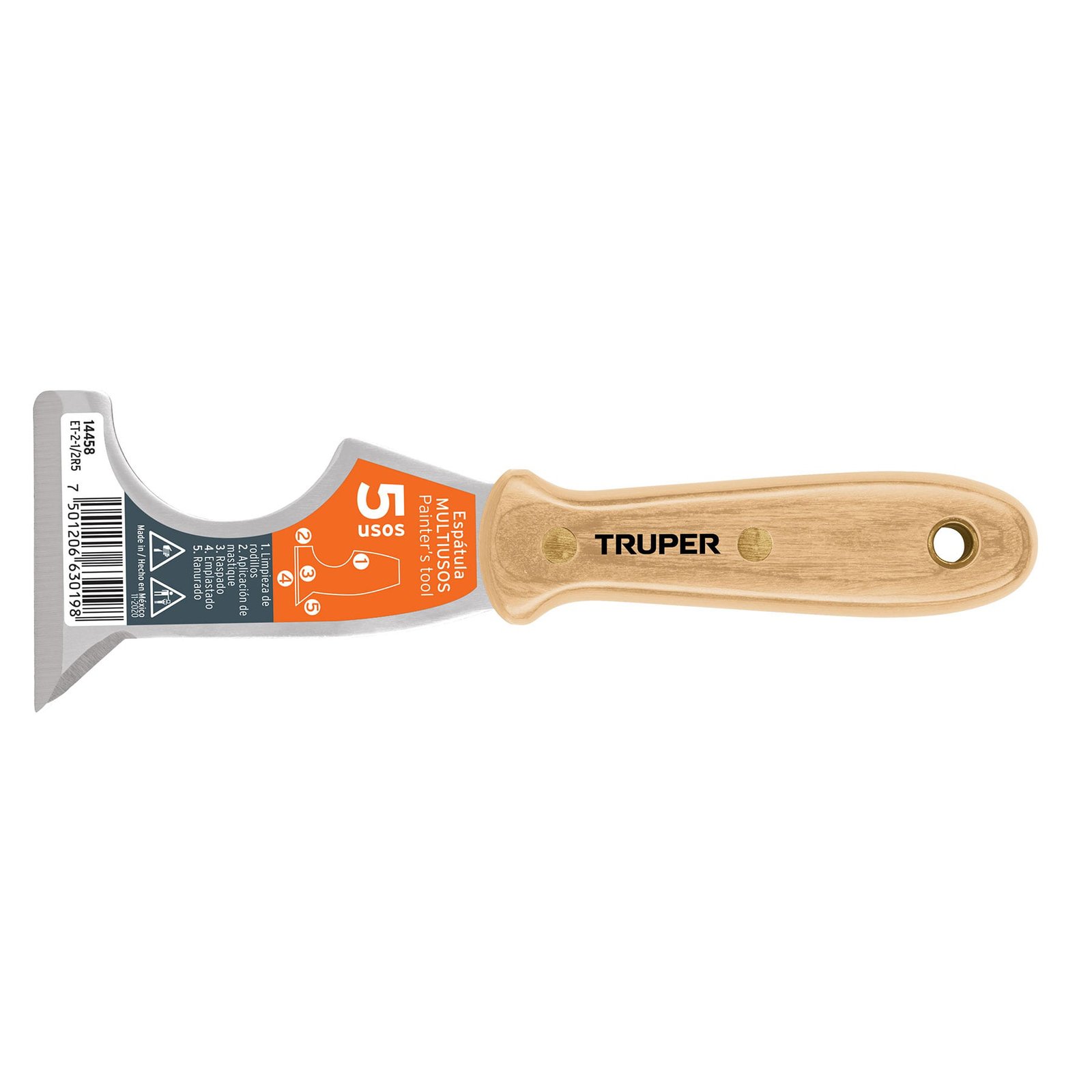 ESPATULA MADERA 5 USOS 2 1/2"ET-2 1/2R5 TRUPER