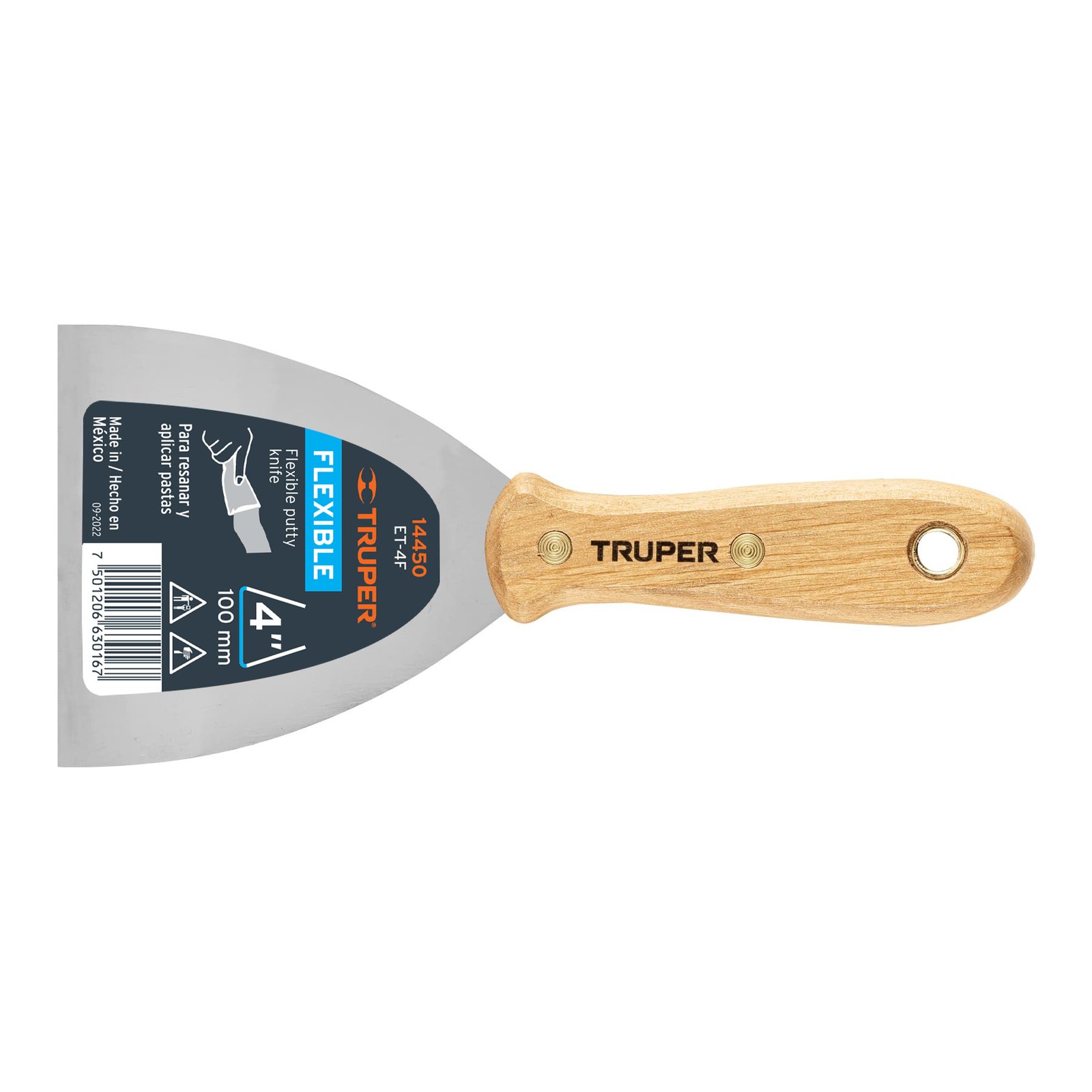 ESPATULA MADERA FLEXIBLE 4" ET-4F TRUPER