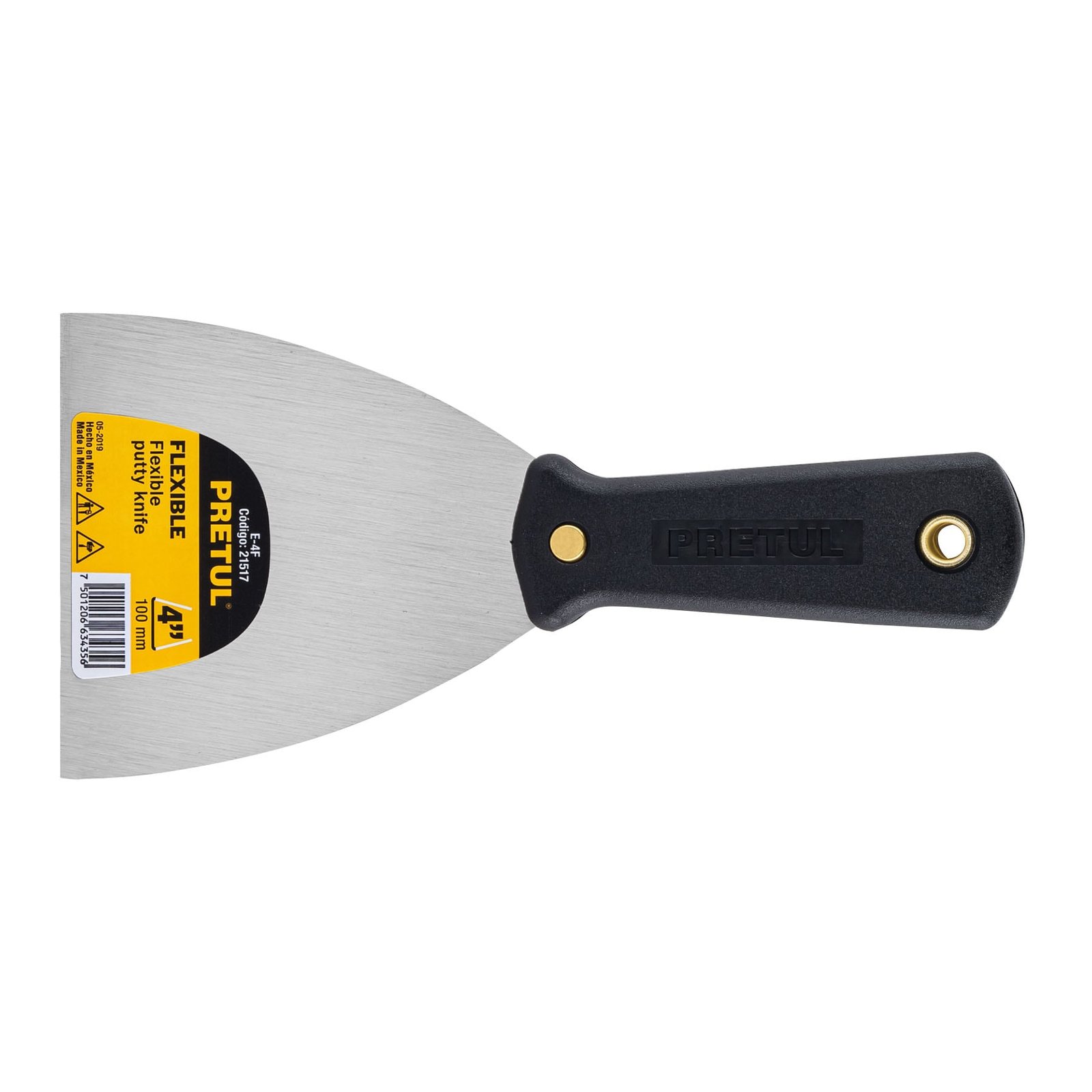 ESPATULA MANGO PLAST FLEXIBLE 4"E-4F PRETUL