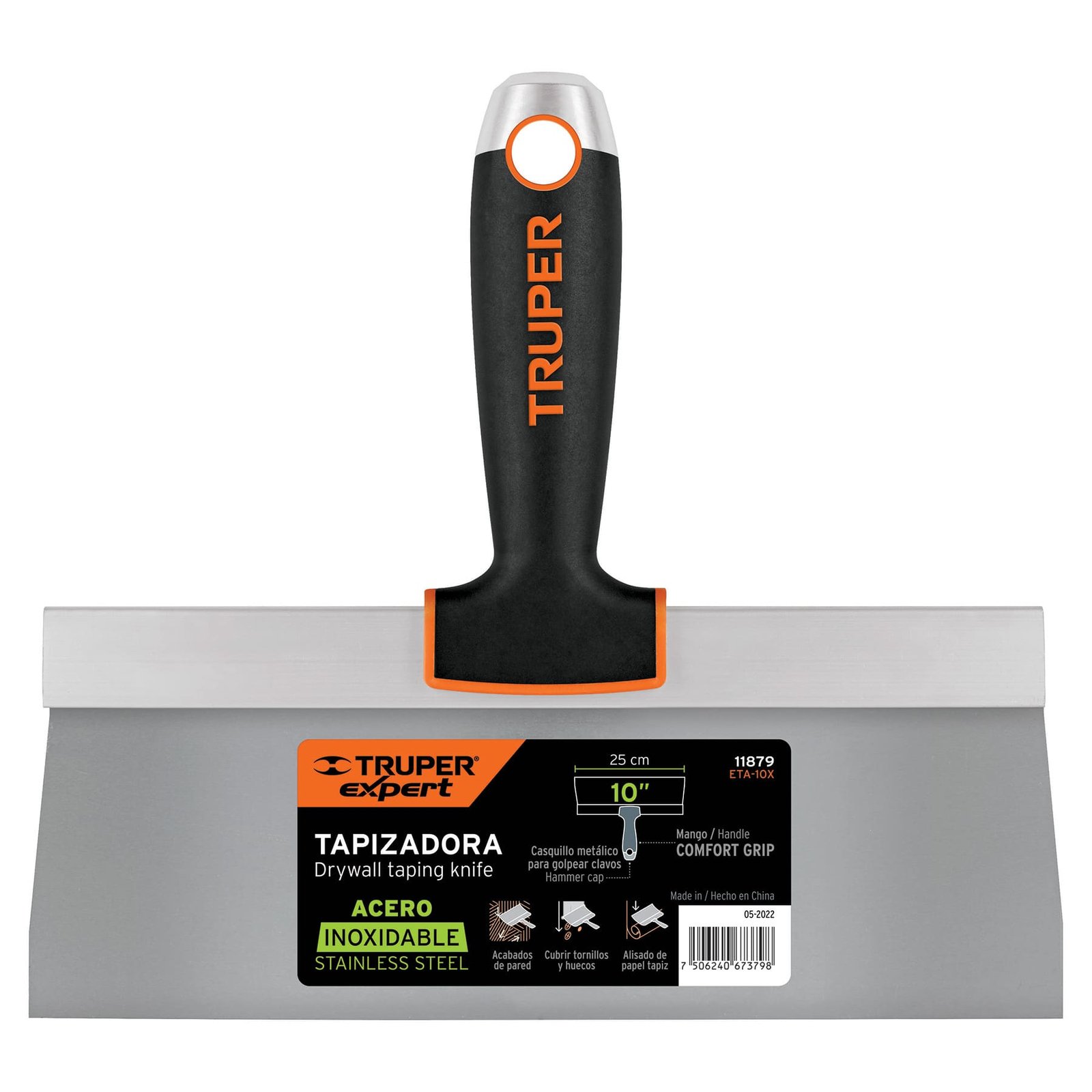 ESPATULA P/GYPSUM ACERO INOX 10" ETA-10X TRUPER
