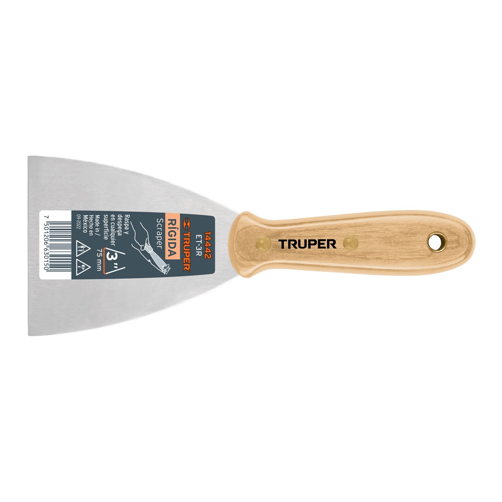 ESPATULA RIGIDA MGO MADERA 3" ET-3R TRUPER