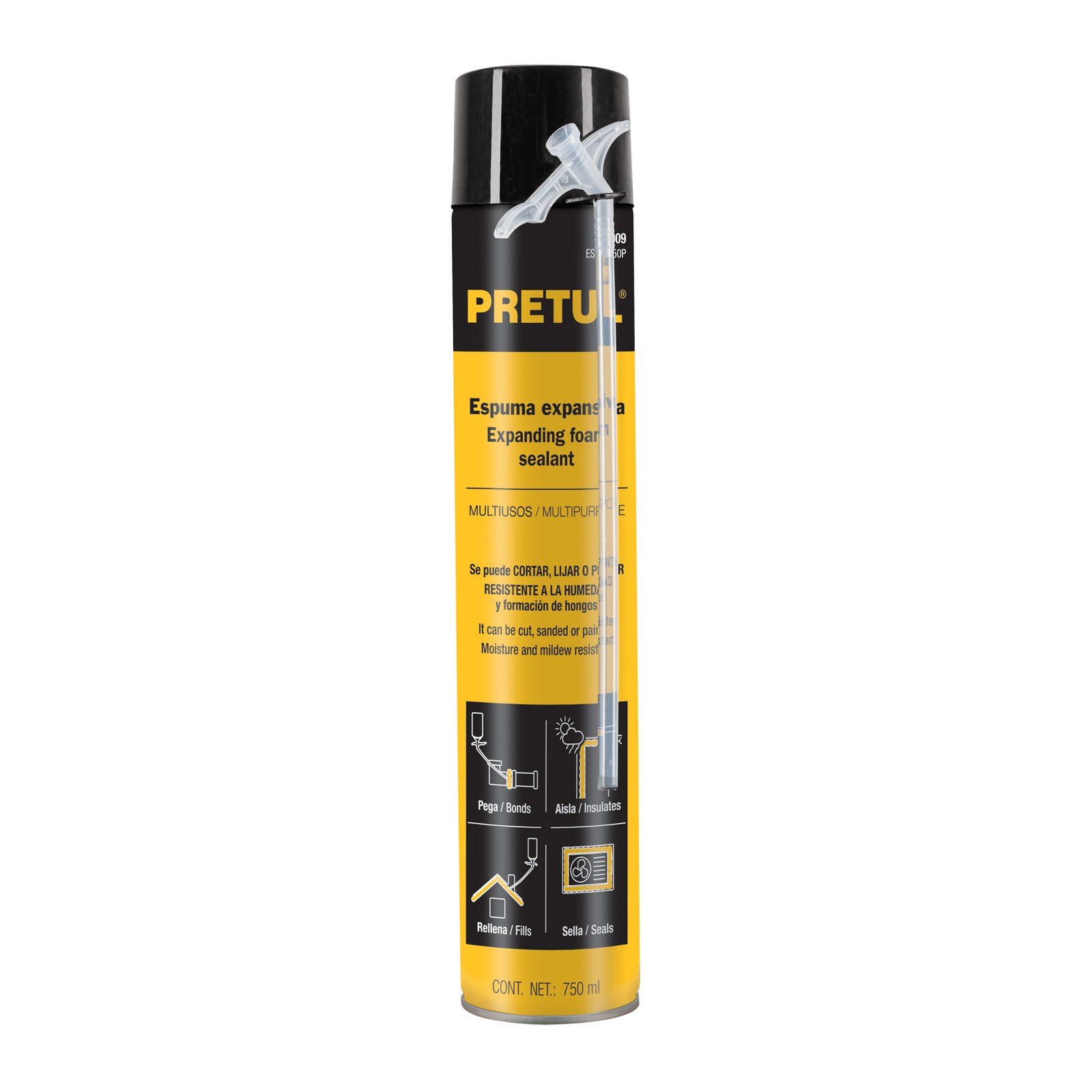 ESPUMA EXPANSIVA 750ml ESEX-750P PRETUL