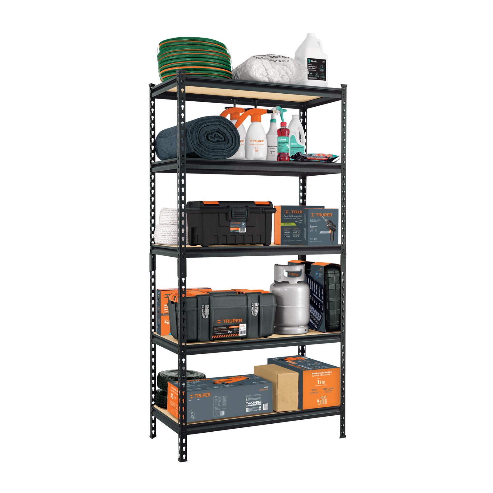 ESTANTE META 5 REPISAS 90X180 9mm ESME-601 PRETUL