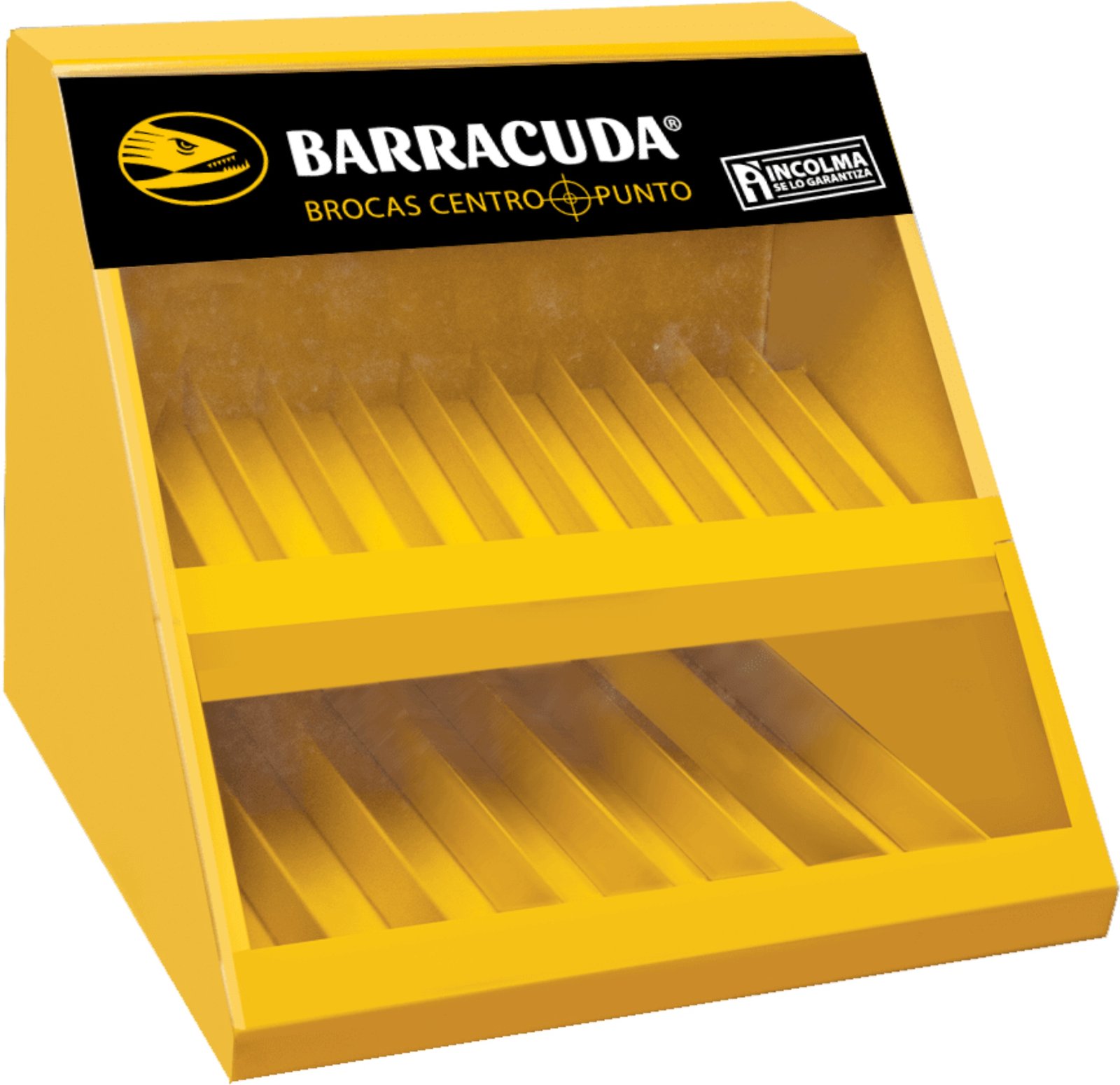 EXHIBIDOR CON BROCASS BARRACUDA 216PCS VARIAS